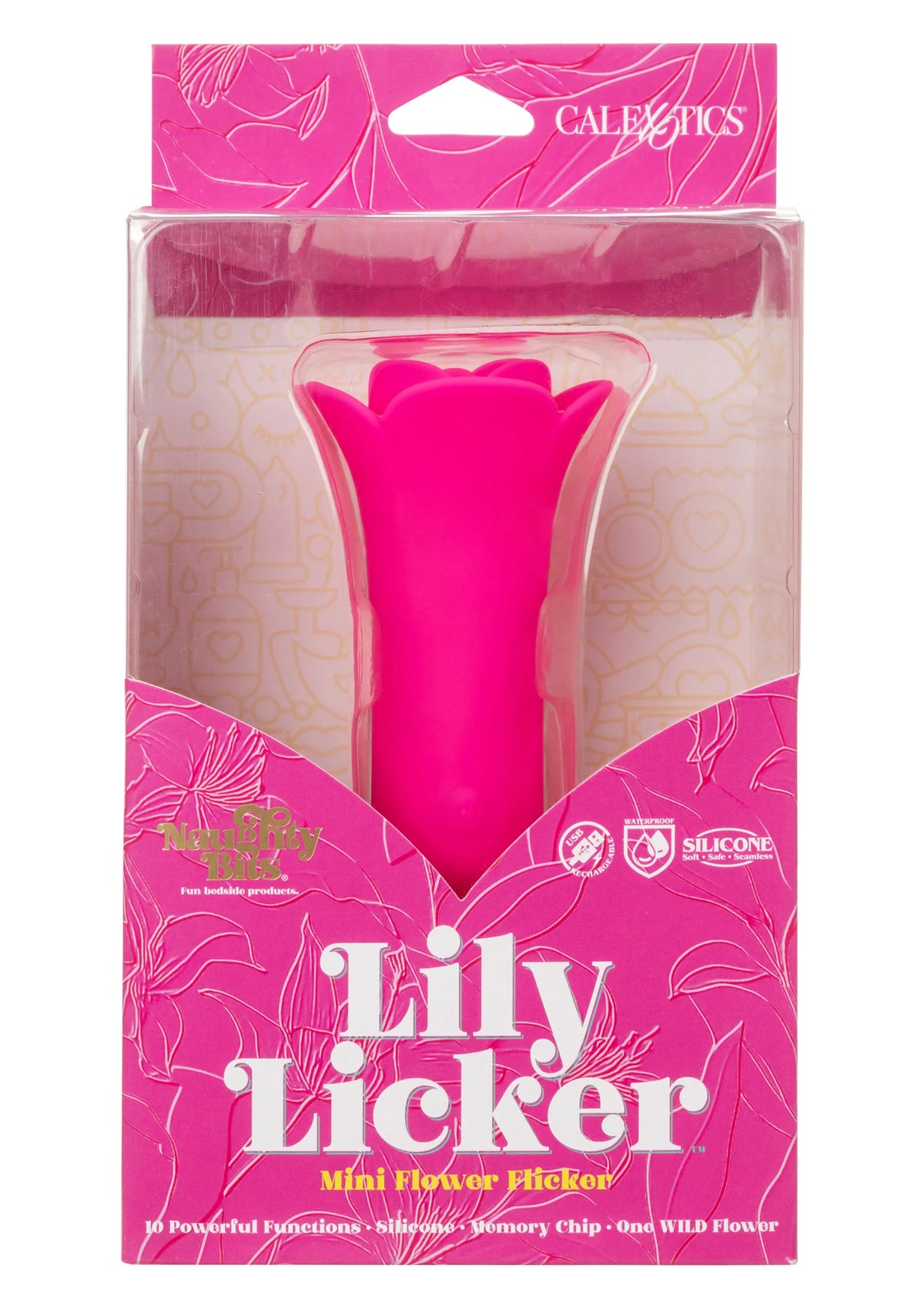 Bestel: Lily Licker Mini Flower Flicker Stimulator by CalExotics Naughty Bits - bij Happytoys.nl, happytoys.be, Happytoys.ae: erotische sex webshop | liever Happy dan Easy âââââ