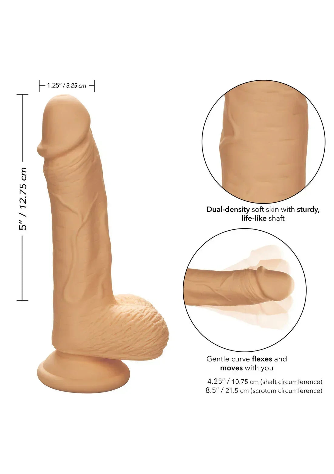 Bestel: Dual Density Silicone Stud 5 inch by CalExotics - bij Happytoys.nl, happytoys.be, Happytoys.ae: erotische sex webshop | liever Happy dan Easy ⭐⭐⭐⭐⭐