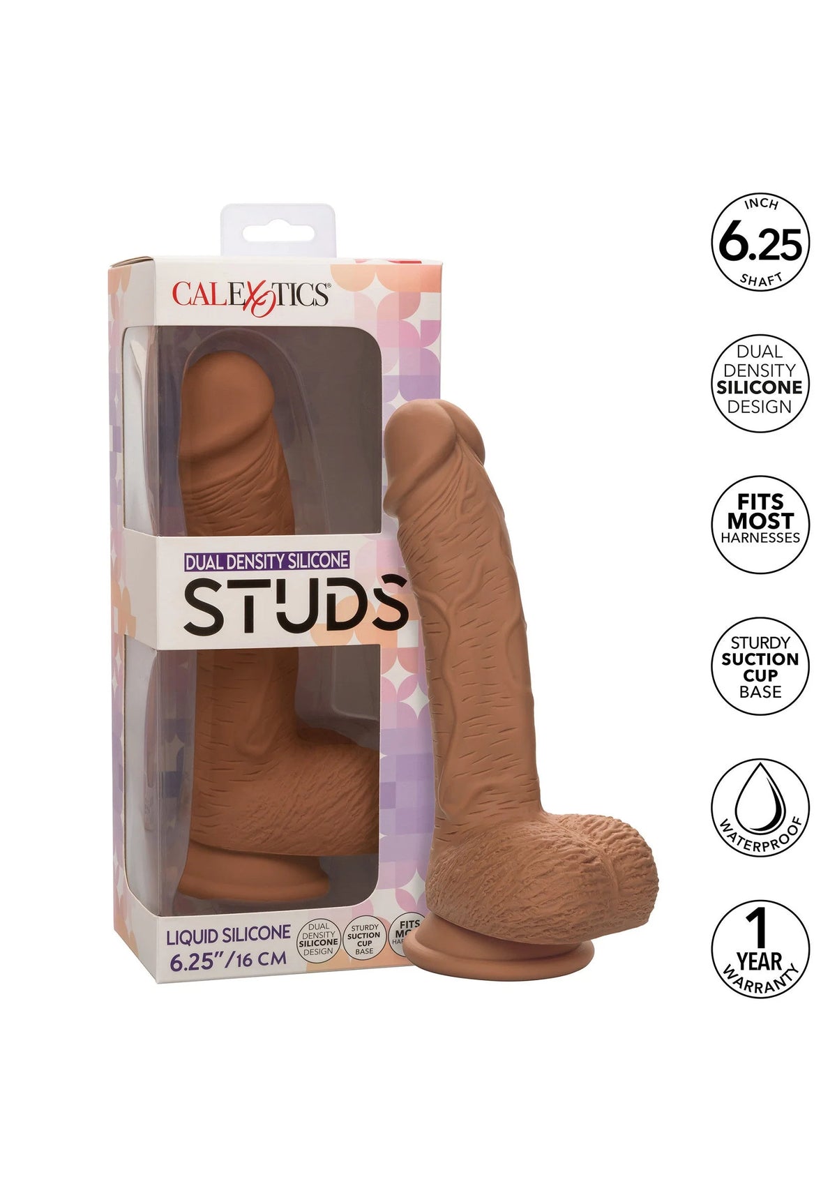 Bestel: Dual Density Silicone Stud Brown 6.25 inch by CalExotics - bij Happytoys.nl, happytoys.be, Happytoys.ae: erotische sex webshop | liever Happy dan Easy ⭐⭐⭐⭐⭐