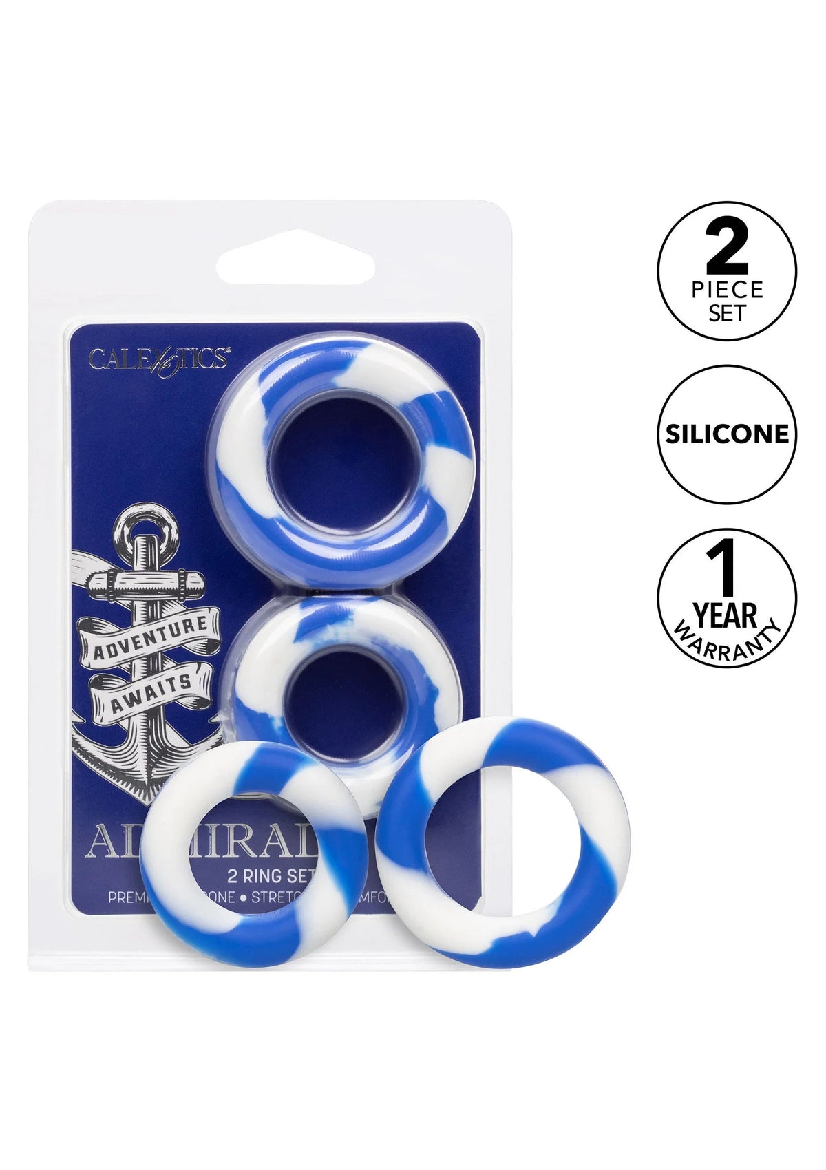Bestel: Admiral 2 Ring Set by CalExotics - bij Happytoys.nl, happytoys.be, Happytoys.ae: erotische sex webshop | liever Happy dan Easy ⭐⭐⭐⭐⭐