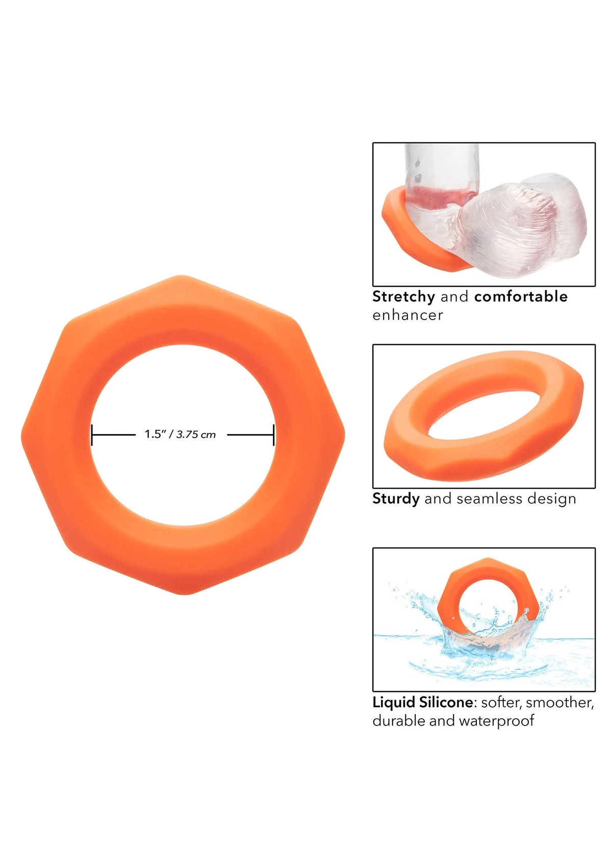 Bestel: Alpha Sexagon Ring - bij Happytoys.nl, happytoys.be, Happytoys.ae: erotische sex webshop | liever Happy dan Easy ⭐⭐⭐⭐⭐