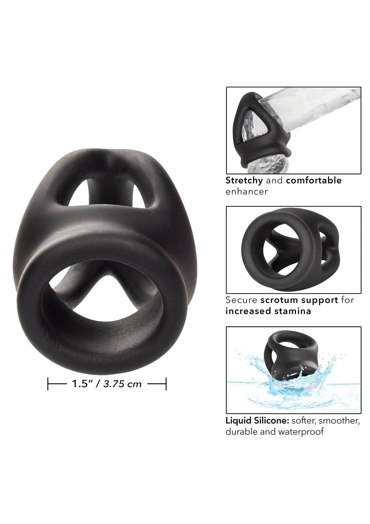 Bestel: Alpha Dual Cage Ring by CalExotics - bij Happytoys.nl, happytoys.be, Happytoys.ae: erotische sex webshop | liever Happy dan Easy âââââ