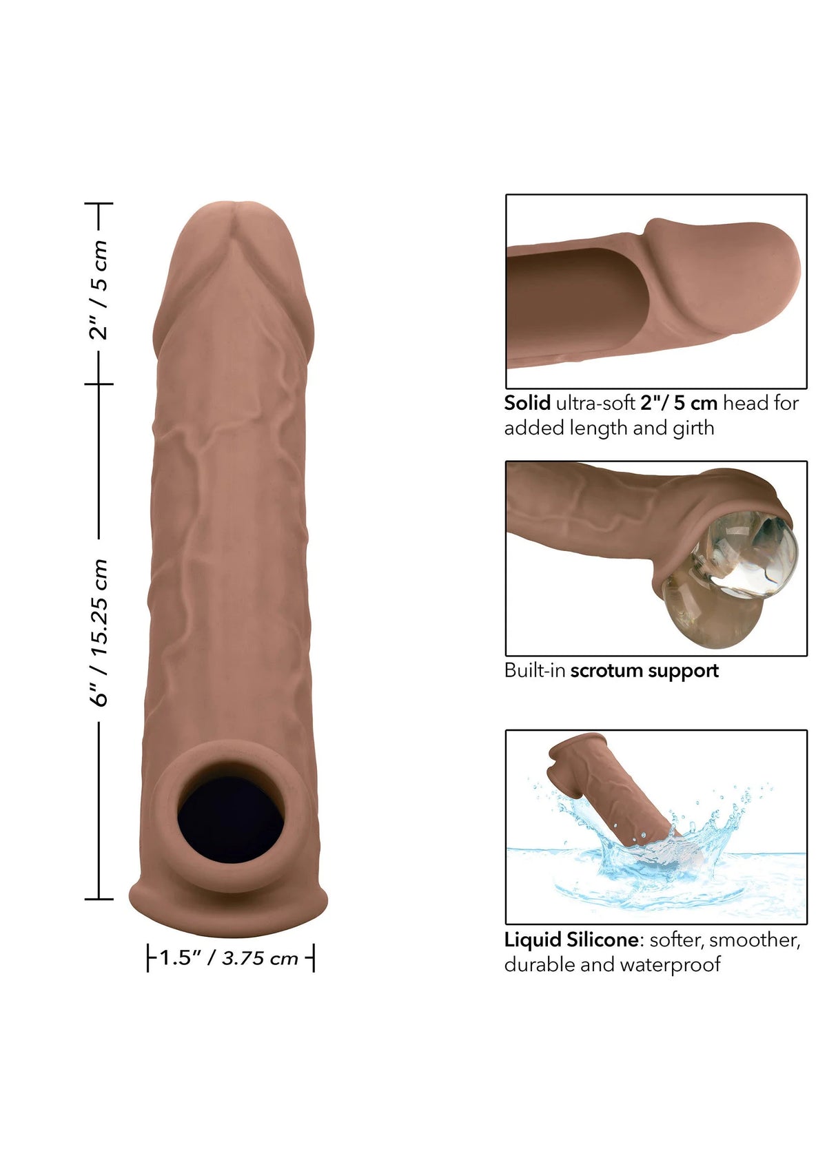 Bestel: Life - Like Extension 8 inch by CalExotics Performance Maxx - bij Happytoys.nl, happytoys.be, Happytoys.ae: erotische sex webshop | liever Happy dan Easy âââââ