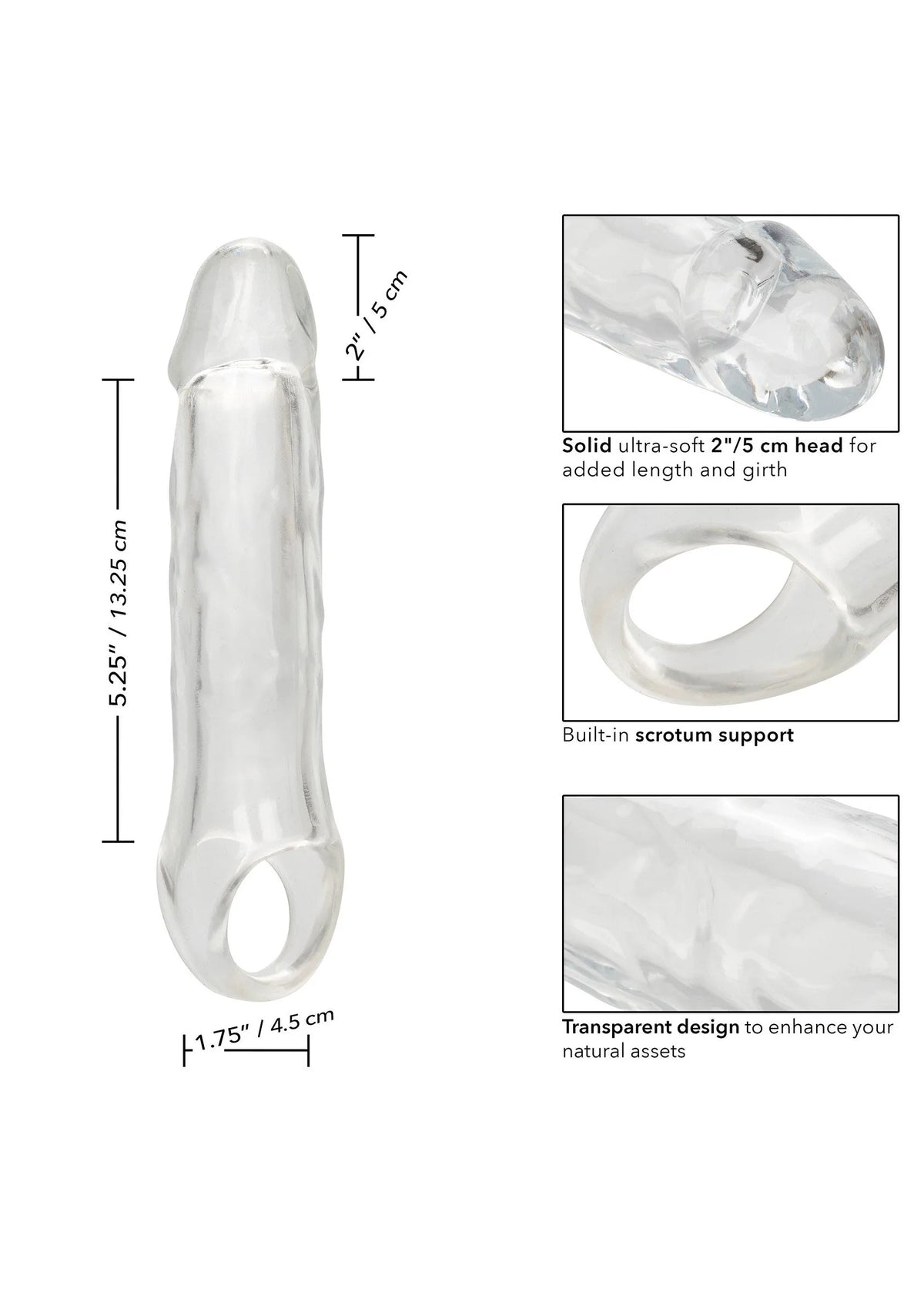 Bestel: Performance Maxx Clear Extension 7.5' by CalExotics - bij Happytoys.nl, happytoys.be, Happytoys.ae: erotische sex webshop | liever Happy dan Easy ⭐⭐⭐⭐⭐
