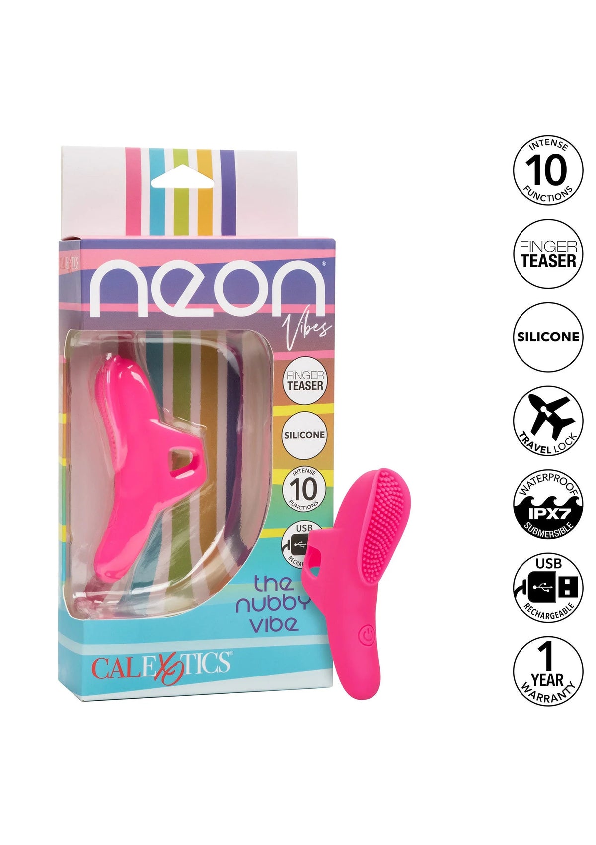 Bestel: Neon Vibes The Nubby Vibe by CalExotics - bij Happytoys.nl, happytoys.be, Happytoys.ae: erotische sex webshop | liever Happy dan Easy ⭐⭐⭐⭐⭐