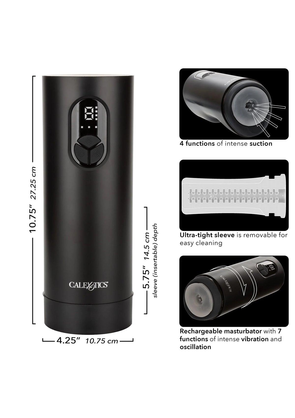 Bestel: Bionic Vibro Stroker by CalExotics - bij Happytoys.nl, happytoys.be, Happytoys.ae: erotische sex webshop | liever Happy dan Easy ⭐⭐⭐⭐⭐