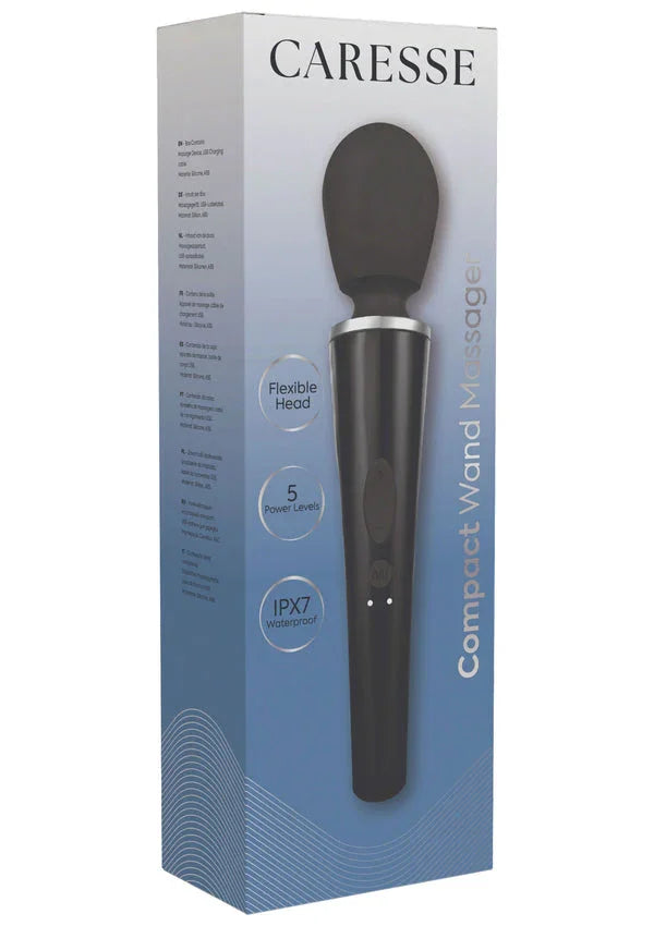 Bestel: Compact Wand Massager Red by Caresse - bij Happytoys.nl, happytoys.be, Happytoys.ae: erotische sex webshop | liever Happy dan Easy ⭐⭐⭐⭐⭐
