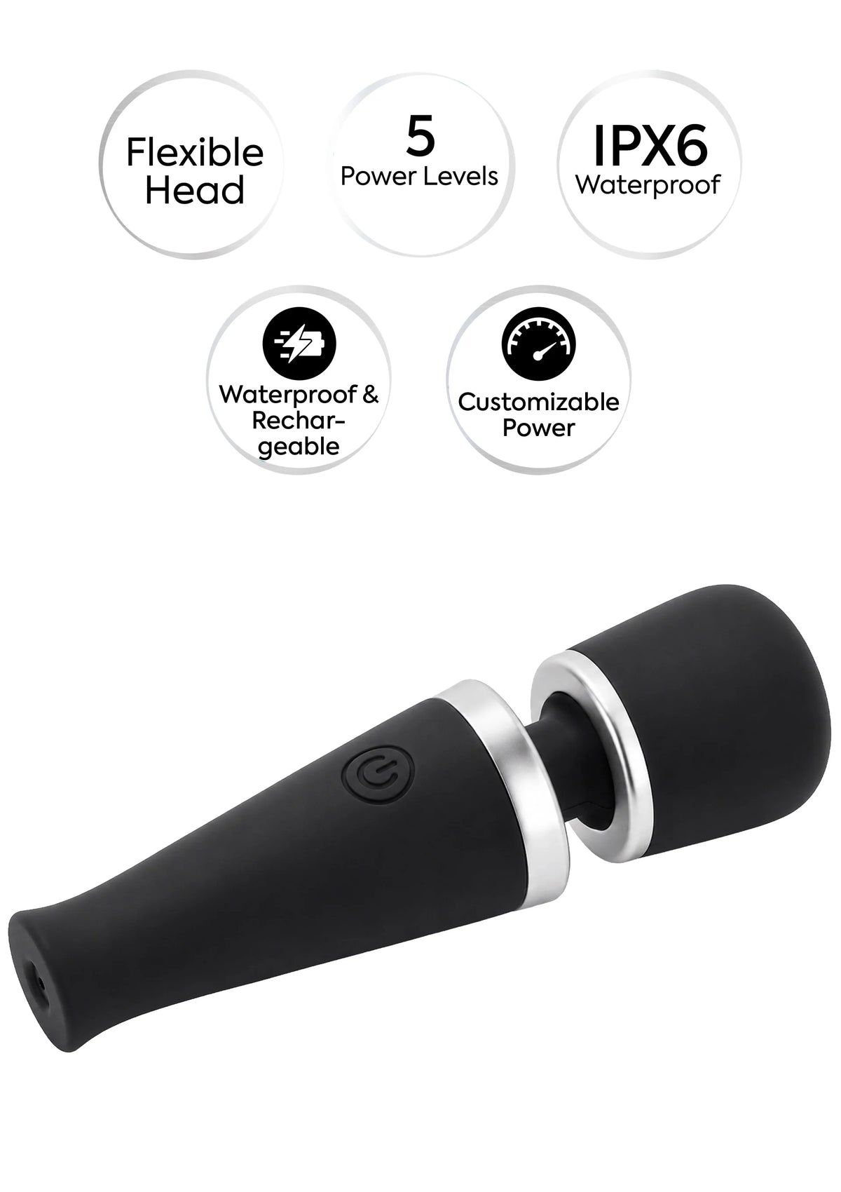Bestel: Travel Wand Massager by Caresse - bij Happytoys.nl, happytoys.be, Happytoys.ae: erotische sex webshop | liever Happy dan Easy âââââ