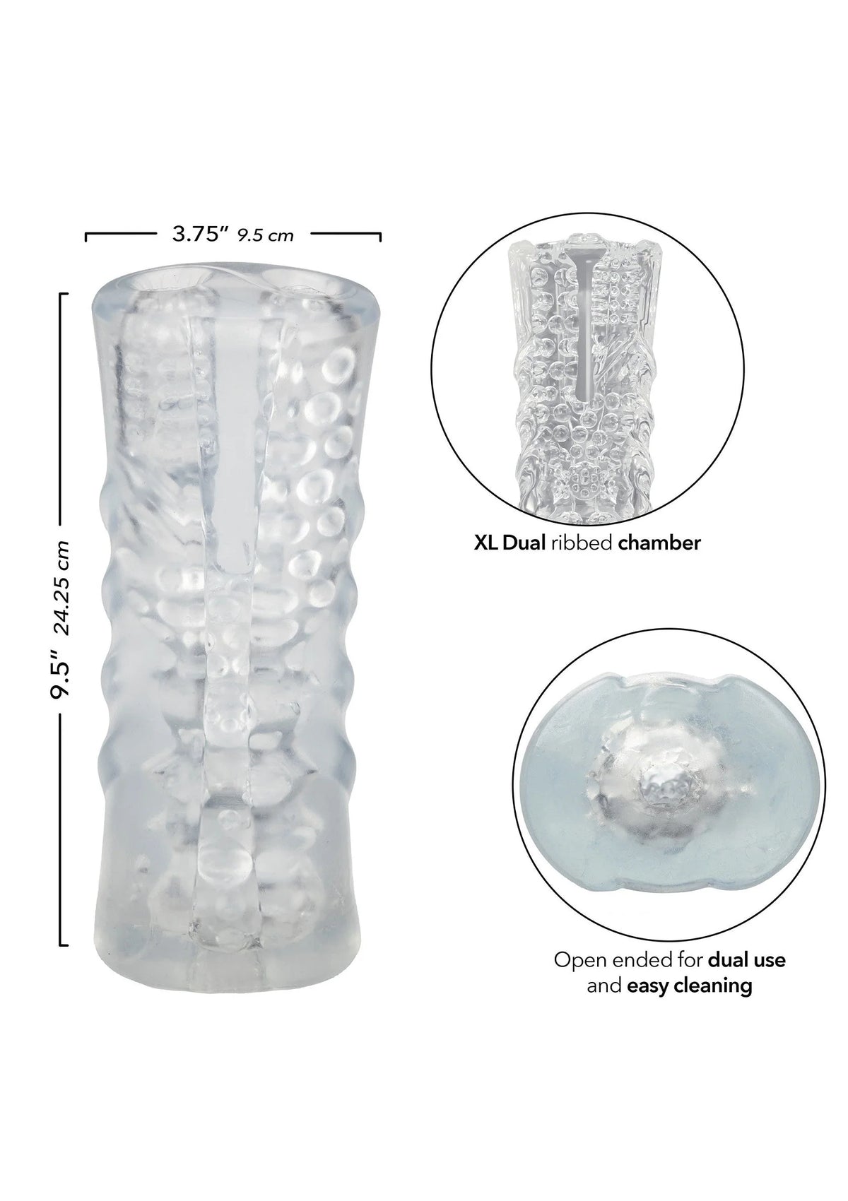 Bestel: Cyclone Dual Chamber Stroker XL by Calexotics - bij Happytoys.nl, happytoys.be, Happytoys.ae: erotische sex webshop | liever Happy dan Easy ⭐⭐⭐⭐⭐