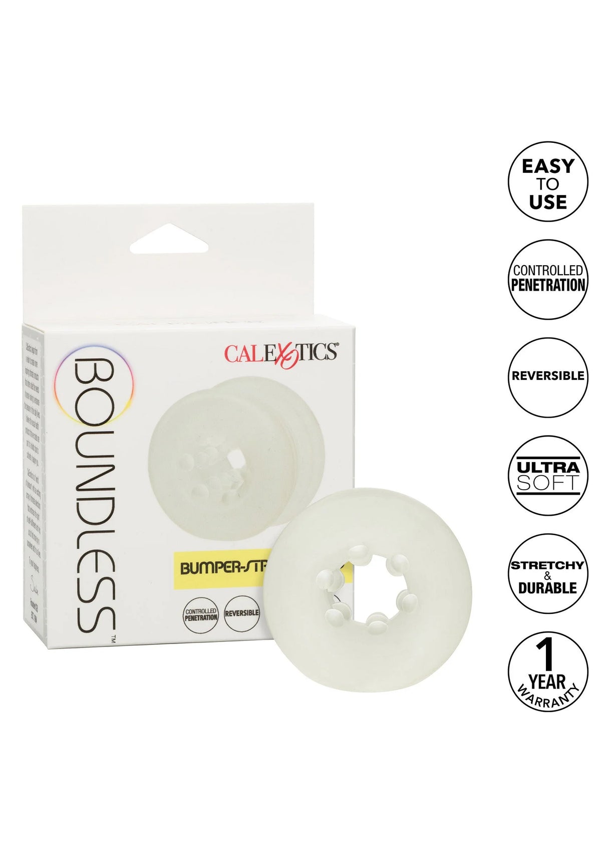Bestel: Boundless Bumper - Stroker Ring by CalExotics - bij Happytoys.nl, happytoys.be, Happytoys.ae: erotische sex webshop | liever Happy dan Easy ⭐⭐⭐⭐⭐
