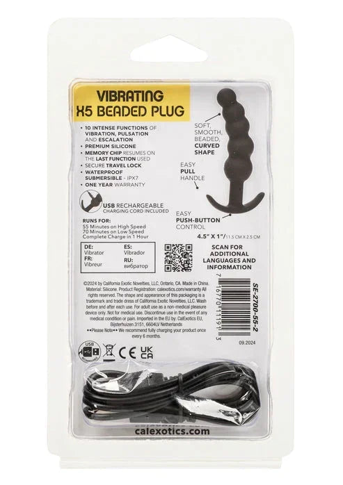 Bestel: Vibrating X5 Beaded Plug by CalExotics - bij Happytoys.nl, happytoys.be, Happytoys.ae: erotische sex webshop | liever Happy dan Easy âââââ