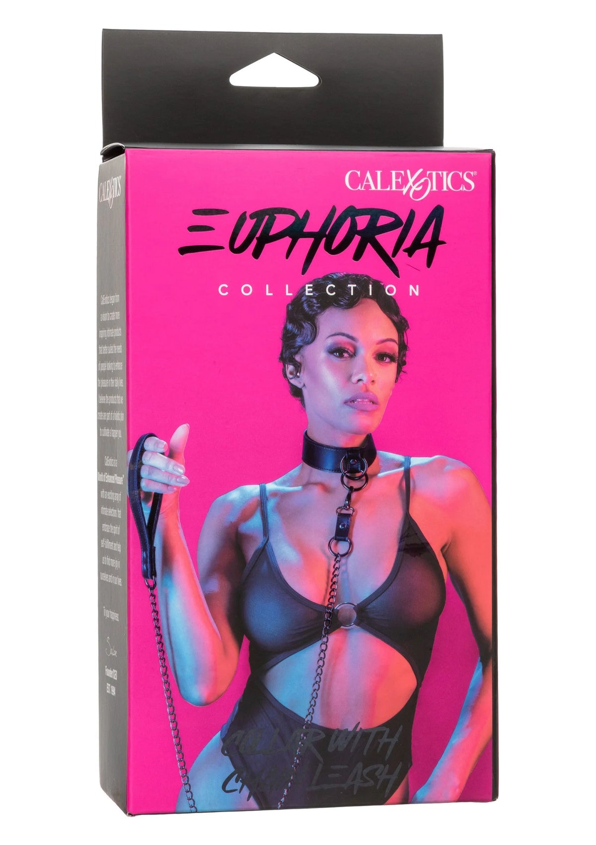 Bestel: Euphoria Collection Collar with Chain Leash by CalExotics - bij Happytoys.nl, happytoys.be, Happytoys.ae: erotische sex webshop | liever Happy dan Easy ⭐⭐⭐⭐⭐