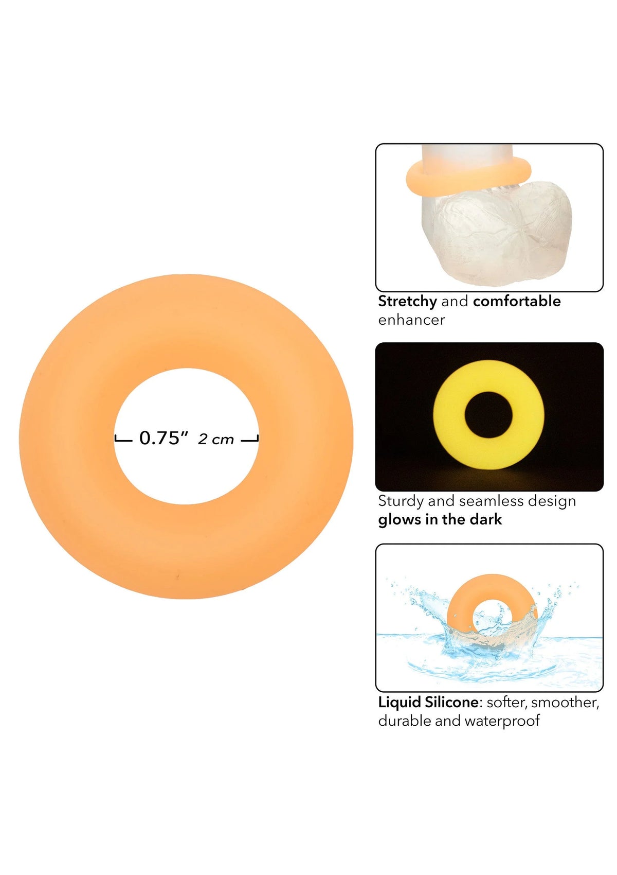 Bestel: Silicone Prolong Medium Ring by CalExotics - bij Happytoys.nl, happytoys.be, Happytoys.ae: erotische sex webshop | liever Happy dan Easy ⭐⭐⭐⭐⭐