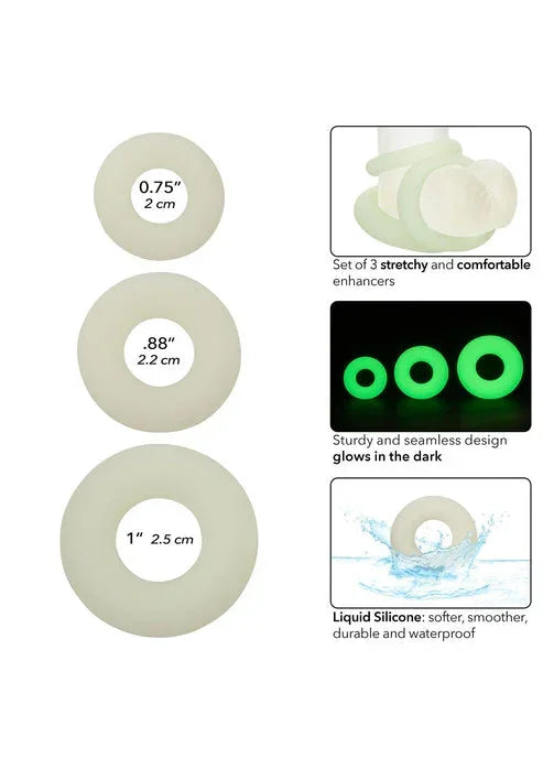 Bestel: Silicone 3 Ring Set by CalExotics - bij Happytoys.nl, happytoys.be, Happytoys.ae: erotische sex webshop | liever Happy dan Easy âââââ