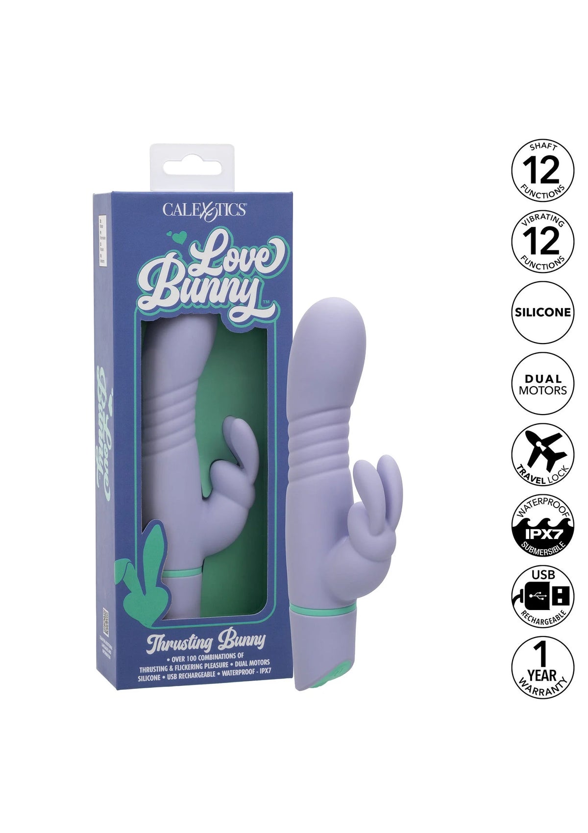 Bestel: Love Bunny Thrusting Bunny by CalExotics - bij Happytoys.nl, happytoys.be, Happytoys.ae: erotische sex webshop | liever Happy dan Easy ⭐⭐⭐⭐⭐