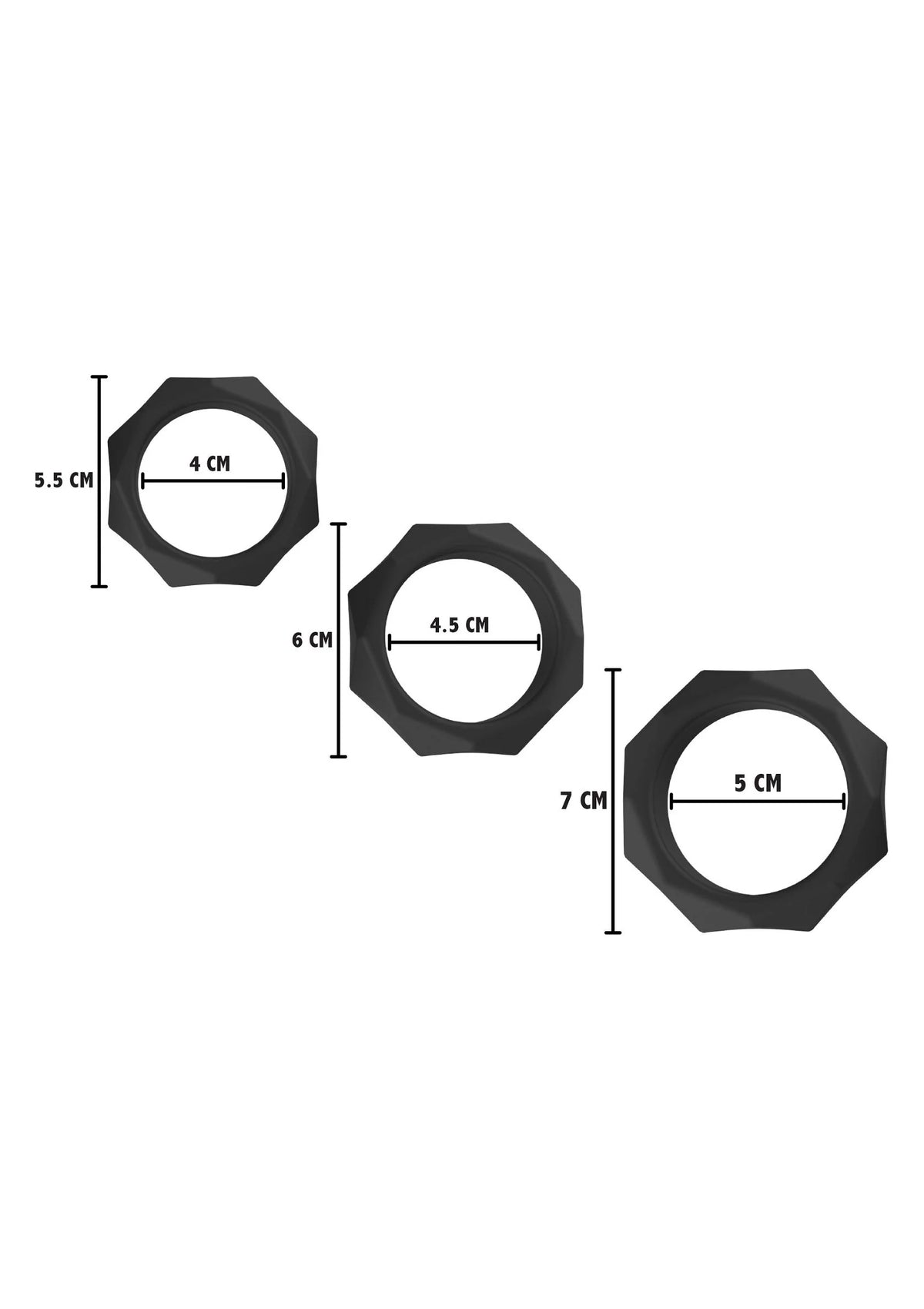 Bestel: Extreme Heavy C - Ring Set by Hidden Desire - bij Happytoys.nl, happytoys.be, Happytoys.ae: erotische sex webshop | liever Happy dan Easy ⭐⭐⭐⭐⭐
