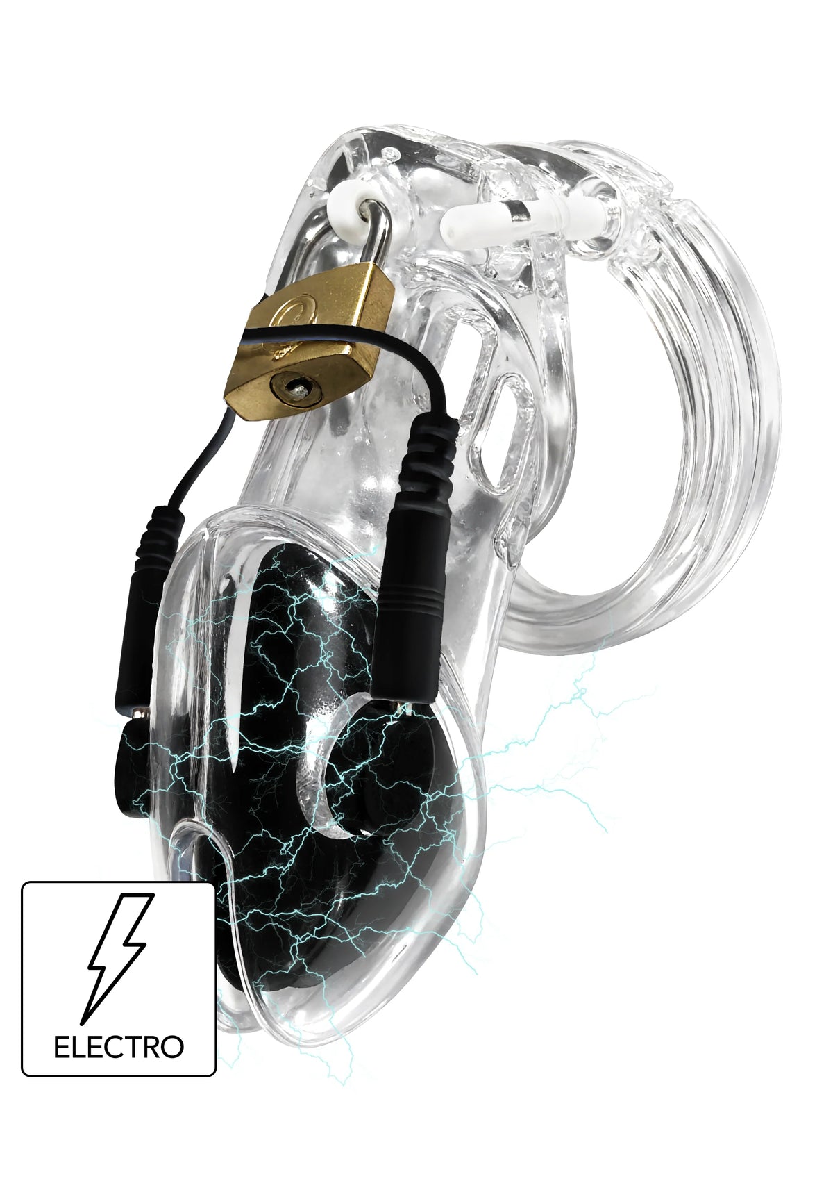 Bestel: Electro Cock Cage by Hidden Desire - bij Happytoys.nl, happytoys.be, Happytoys.ae: erotische sex webshop | liever Happy dan Easy ⭐⭐⭐⭐⭐ - Default Title - 16833 - CLEAR