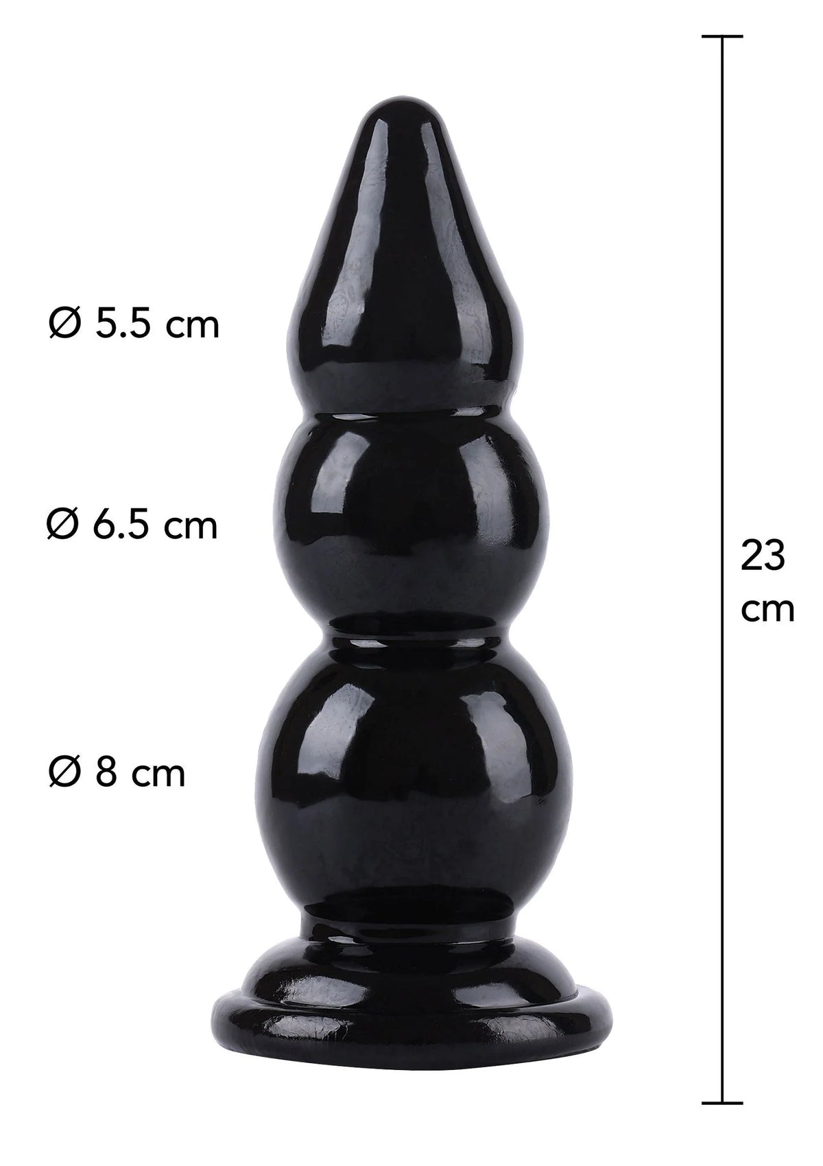 Bestel: Buttplug Balls 23 cm - bij Happytoys.nl, happytoys.be, Happytoys.ae: erotische sex webshop | liever Happy dan Easy âââââ - Default Title - 16870 - BLACK