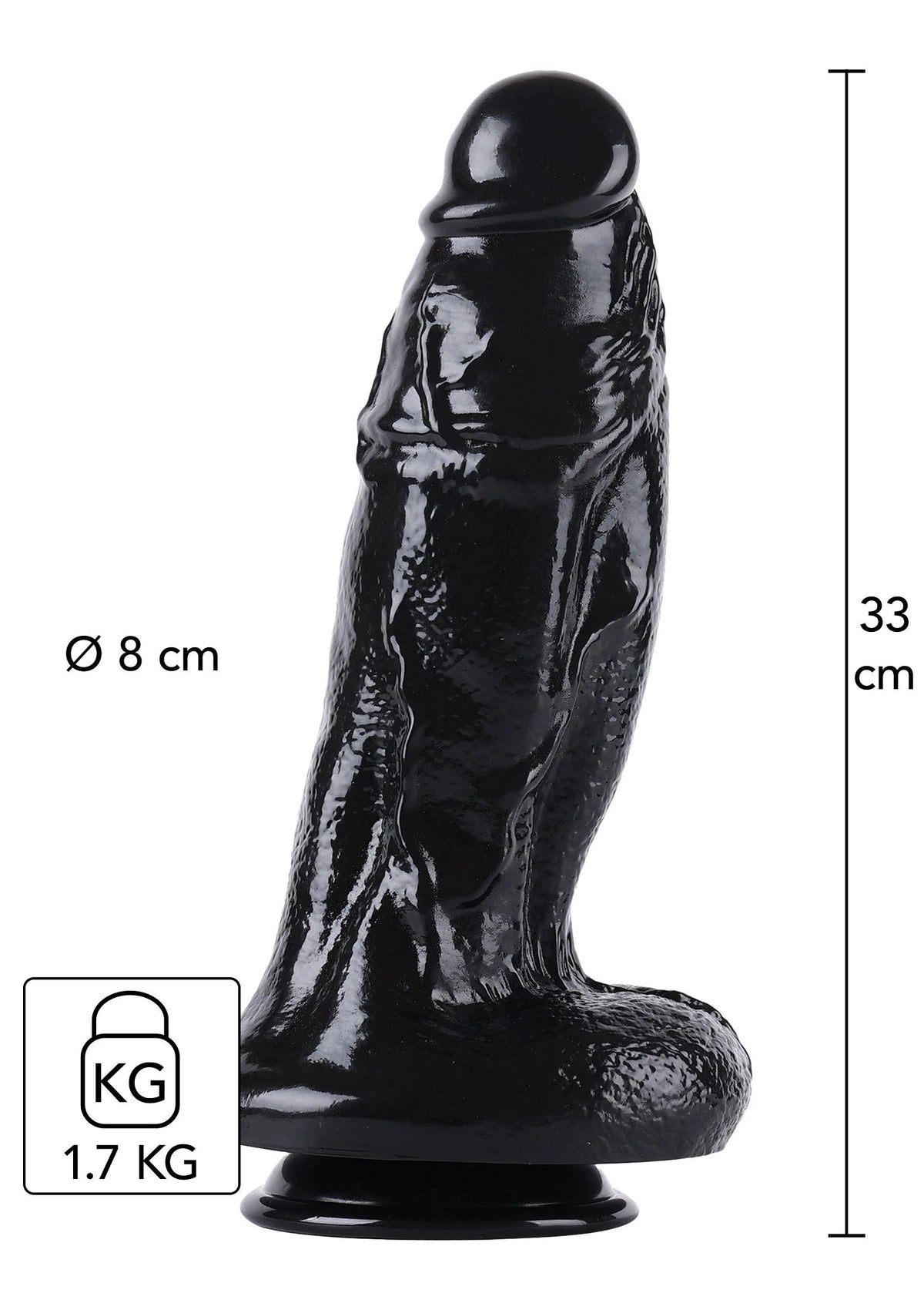 Bestel: Dong Xtra Thick 32.5 cm by Hidden Desire - bij Happytoys.nl, happytoys.be, Happytoys.ae: erotische sex webshop | liever Happy dan Easy âââââ - Default Title - 16891 - BLACK