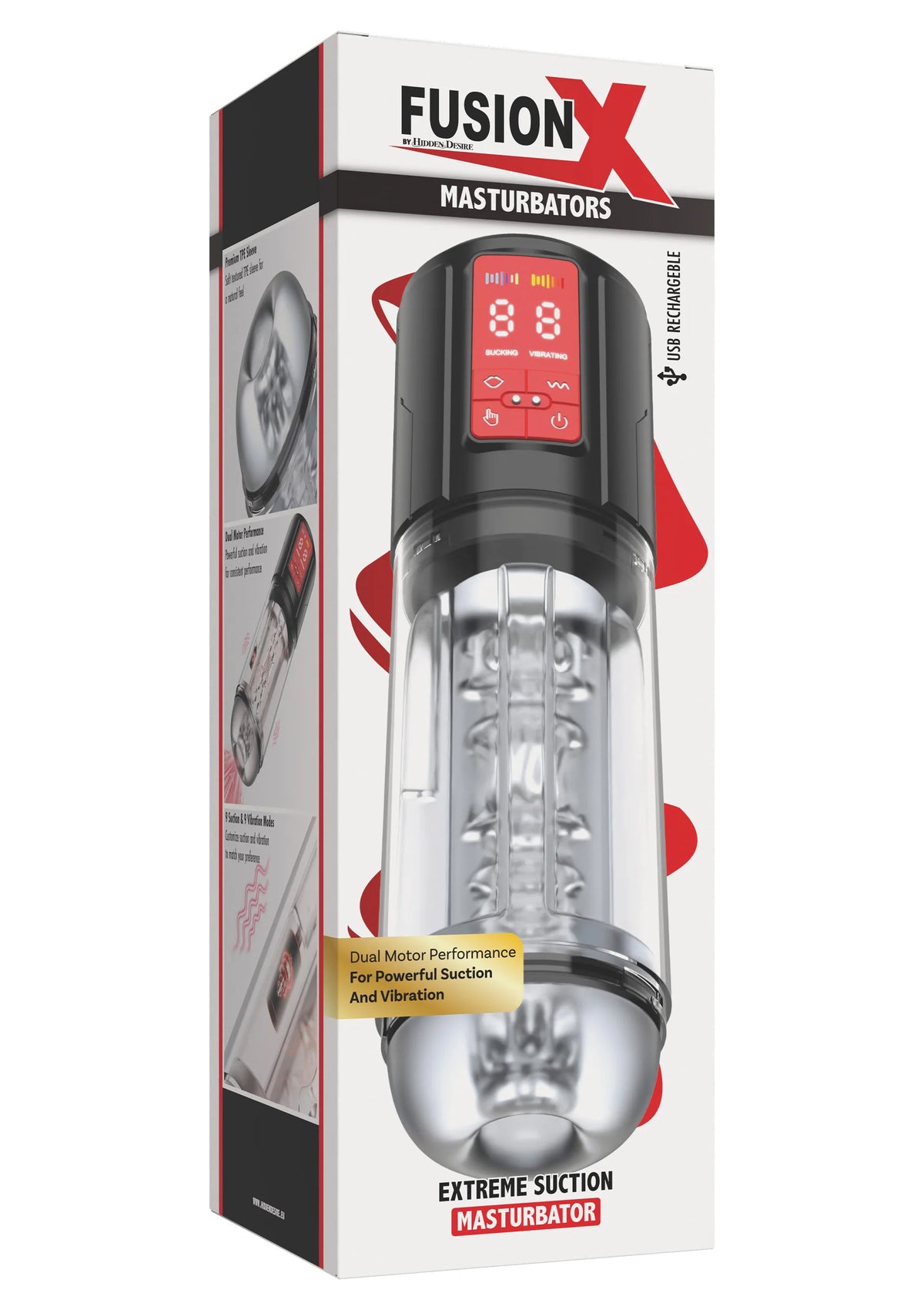 Bestel: Extreme Suction Masturbator by Hidden Desire Fusion X - bij Happytoys.nl, happytoys.be, Happytoys.ae: erotische sex webshop | liever Happy dan Easy âââââ