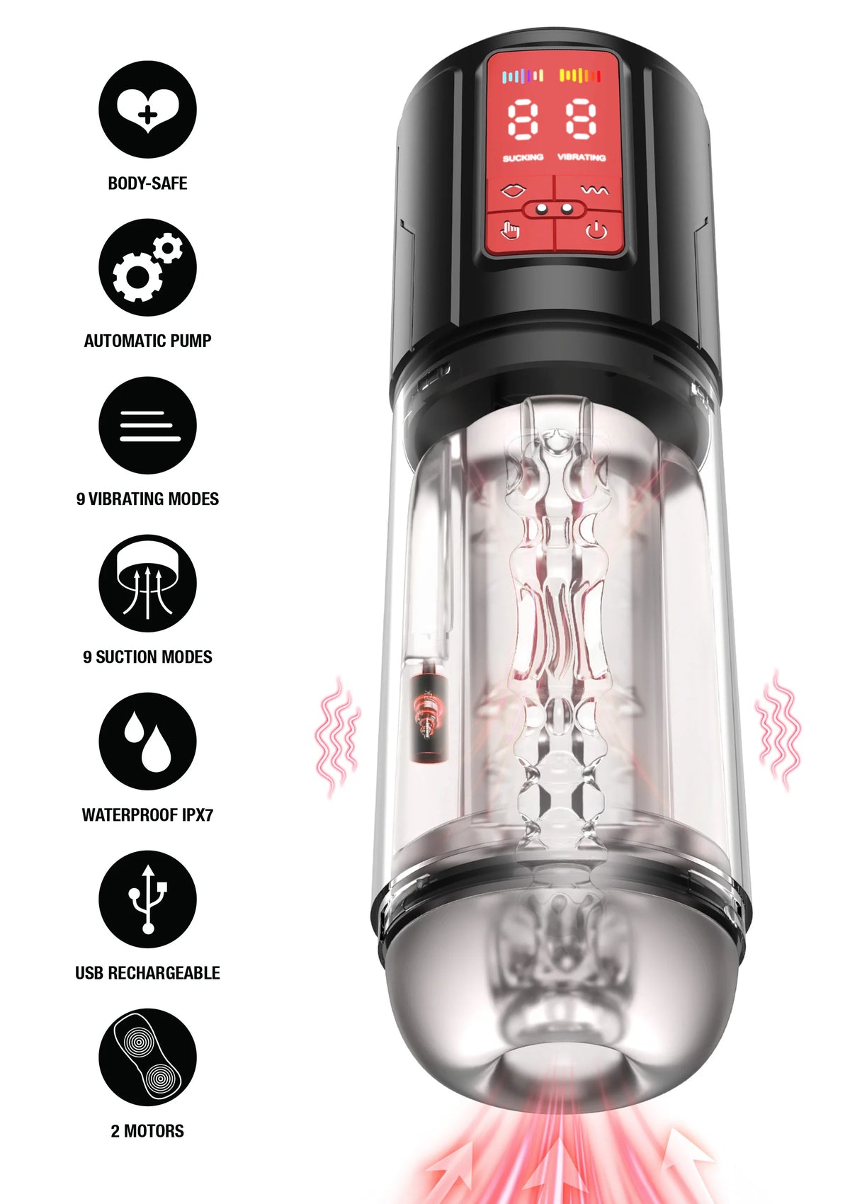 Bestel: Extreme Suction Masturbator by Hidden Desire Fusion X - bij Happytoys.nl, happytoys.be, Happytoys.ae: erotische sex webshop | liever Happy dan Easy âââââ