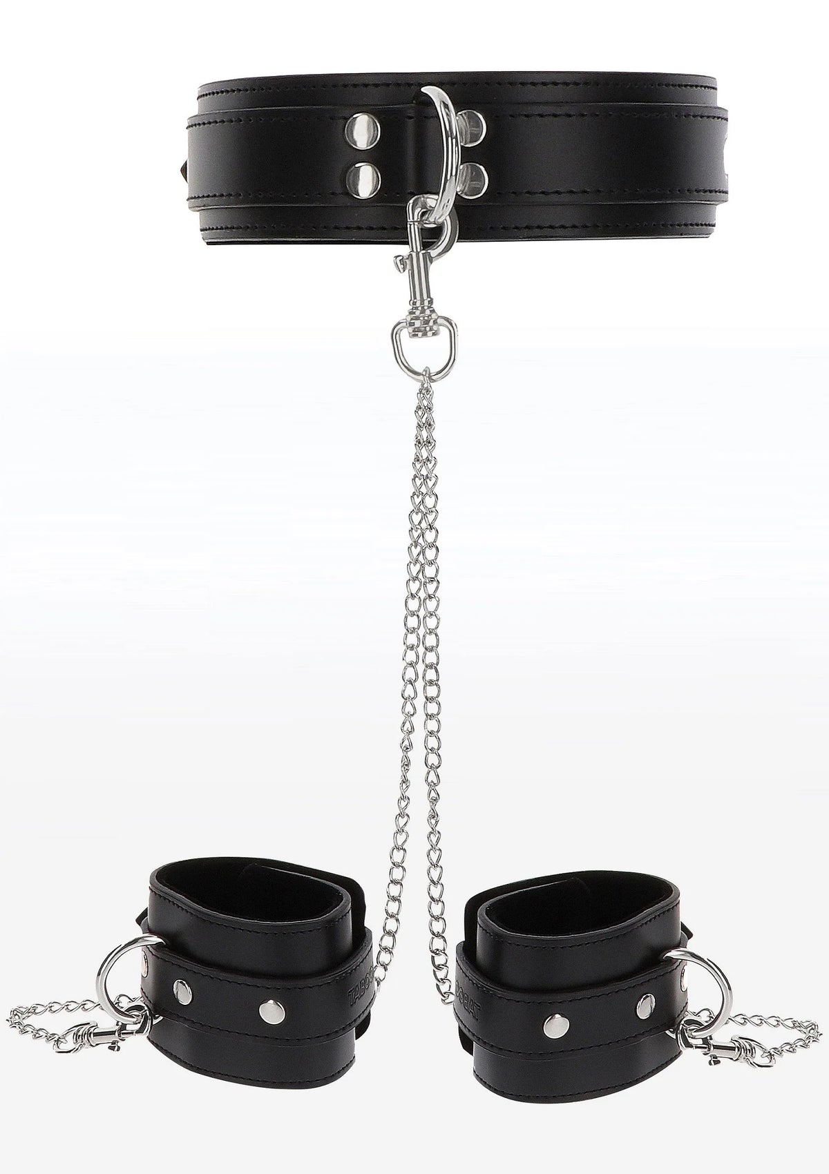 Bestel: Heavy Collar and Wrist Cuffs - bij Happytoys.nl, happytoys.be, Happytoys.ae: erotische sex webshop | liever Happy dan Easy âââââ - Default Title - 17104 - BLACK