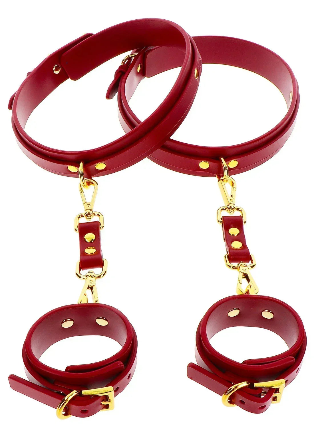 Bestel: Bondage in Luxury Wrist To Thigh Cuff Set by Taboom - bij Happytoys.nl, happytoys.be, Happytoys.ae: erotische sex webshop | liever Happy dan Easy ⭐⭐⭐⭐⭐