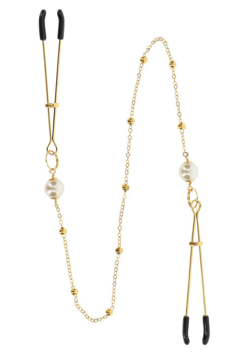 Tweezers Pearl & Deluxe Chain by Taboom Nipple Play