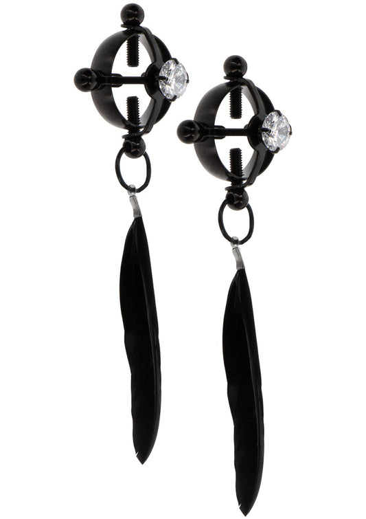 Velvet Feather Clamps by Taboom Nipple Play