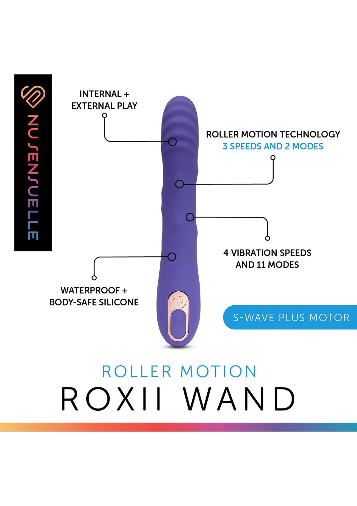 Bestel: Roxii Roller Motion Wand by Nu Sensuelle - bij Happytoys.nl, happytoys.be, Happytoys.ae: erotische sex webshop | liever Happy dan Easy ⭐⭐⭐⭐⭐