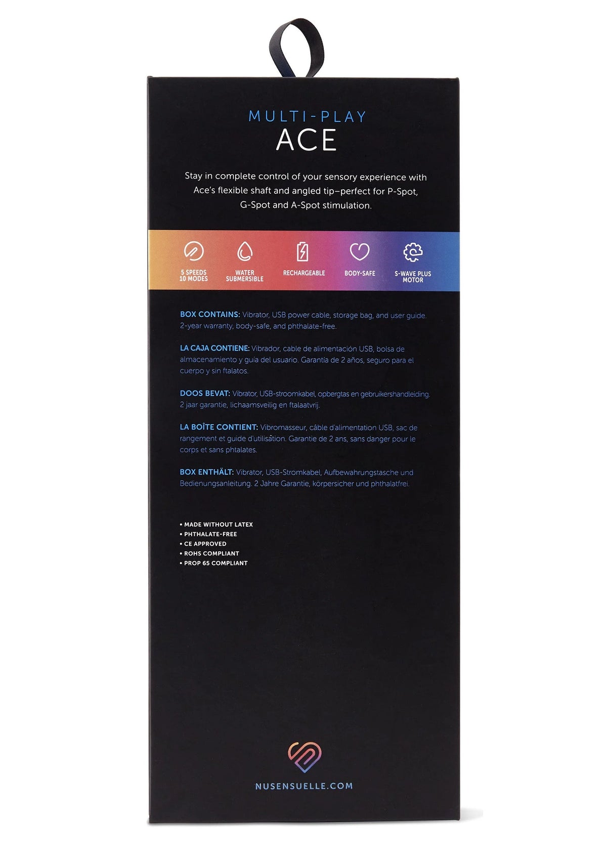 Bestel: ACE Multi - Play Vibrator by Nu Sensuelle - bij Happytoys.nl, happytoys.be, Happytoys.ae: erotische sex webshop | liever Happy dan Easy ⭐⭐⭐⭐⭐