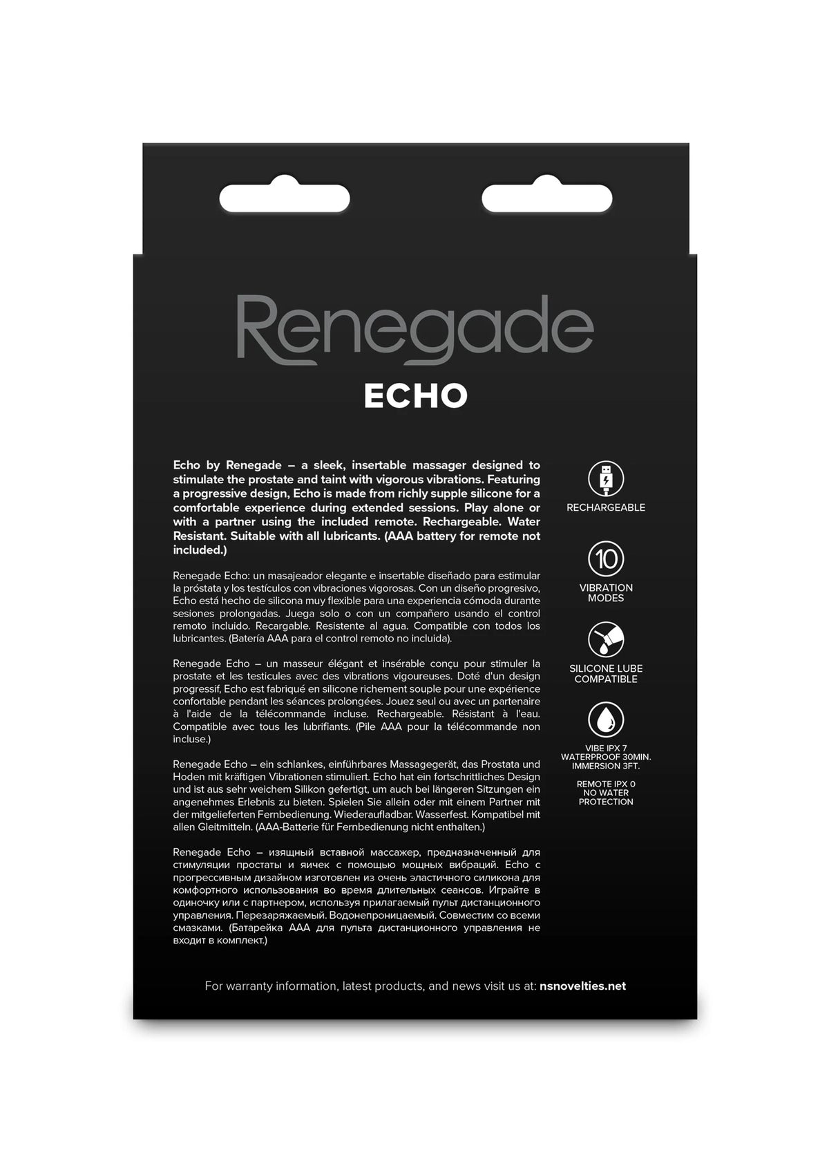 Bestel: Echo Prostate Plug with remote control by NS Novelties Renegade - bij Happytoys.nl, happytoys.be, Happytoys.ae: erotische sex webshop | liever Happy dan Easy âââââ