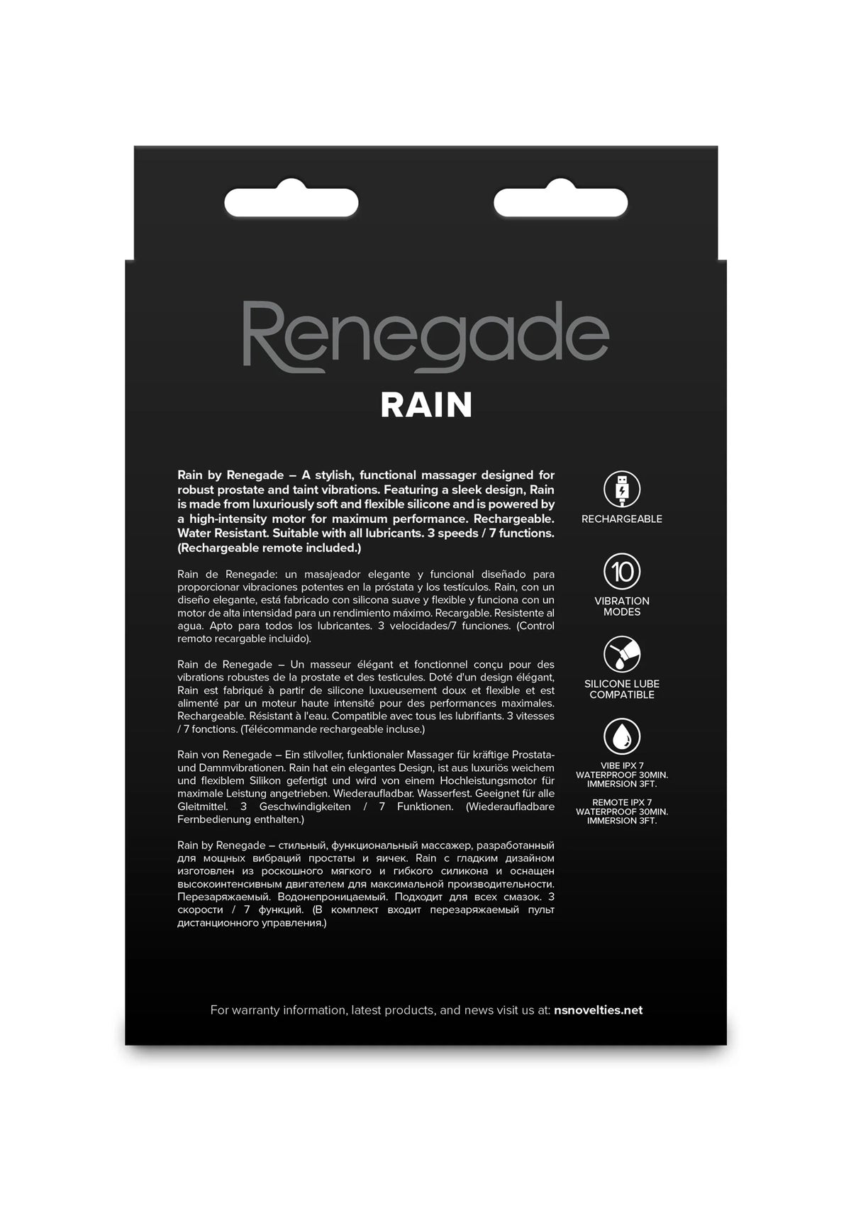 Bestel: Rain Prostate Plug by NS Novelties Renegage - buttplugs bij Happytoys.nl, happytoys.be, Happytoys.ae: erotische sex webshop | liever Happy dan Easy âââââ