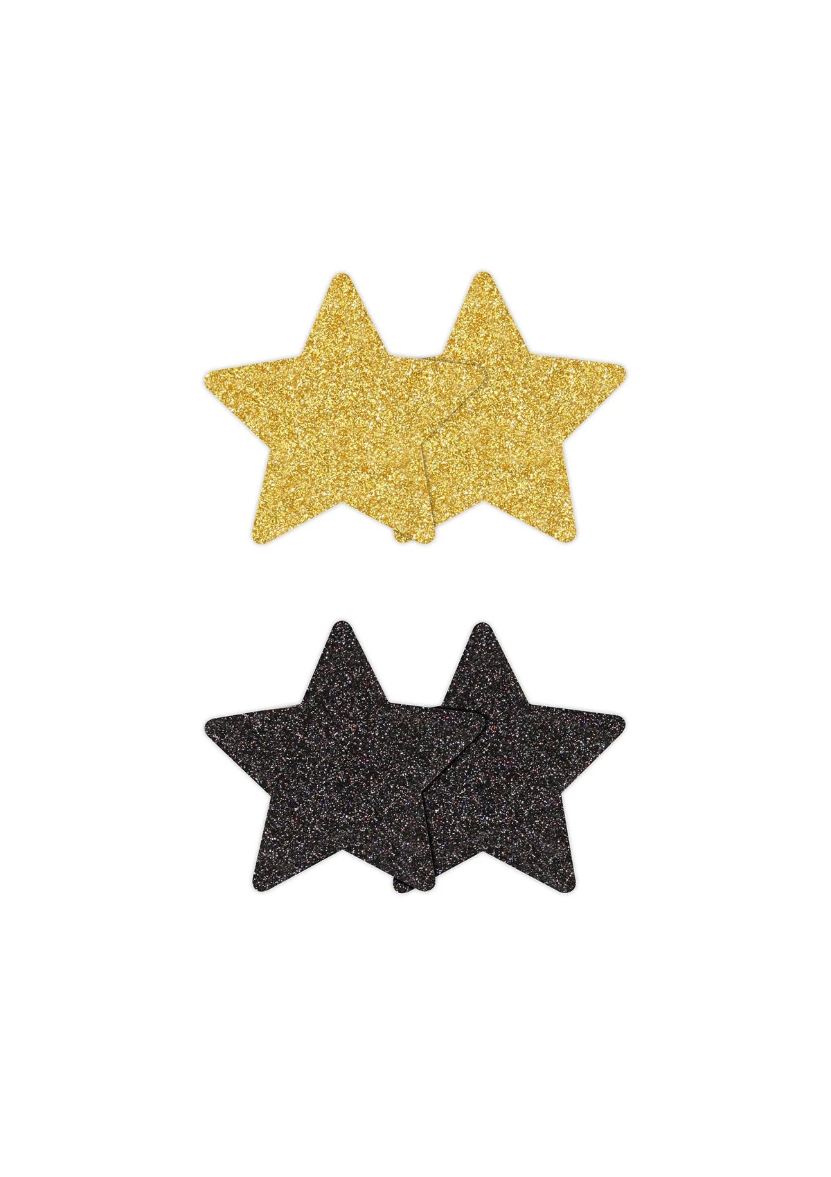 Bestel: Pasties Glitter Stars 2 Pair - bij Happytoys.nl, happytoys.be, Happytoys.ae: erotische sex webshop | liever Happy dan Easy âââââ - Default Title - 19167 - BLACK