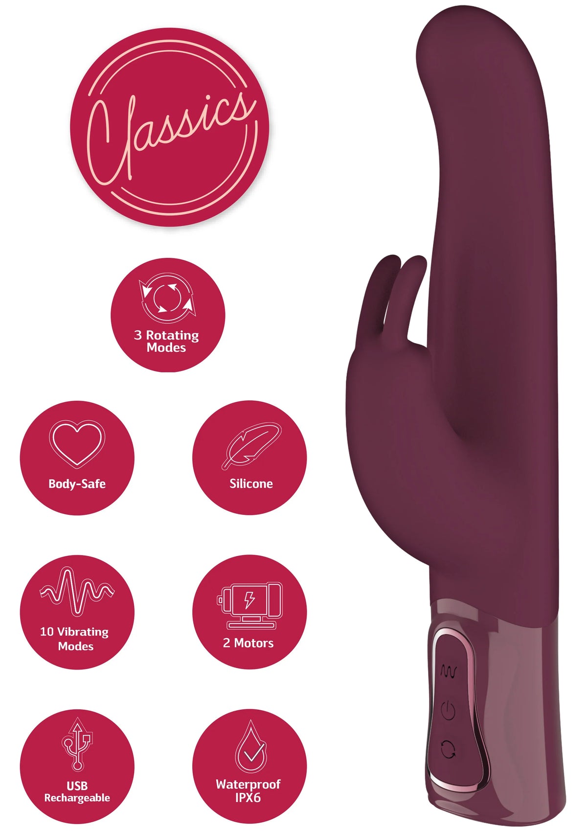 Bestel: Rotating & Vibrating Thick Rabbit Vibrator by She.E.O - bij Happytoys.nl, happytoys.be, Happytoys.ae: erotische sex webshop | liever Happy dan Easy âââââ