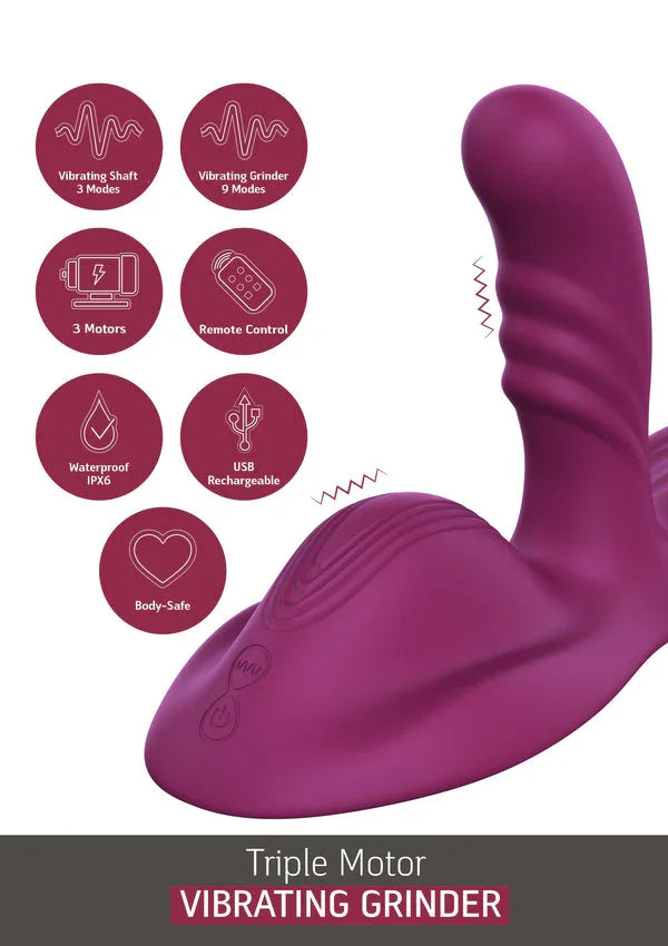 Bestel: Triple Motor Vibrating Grinder by She. E.O. - bij Happytoys.nl, happytoys.be, Happytoys.ae: erotische sex webshop | liever Happy dan Easy âââââ