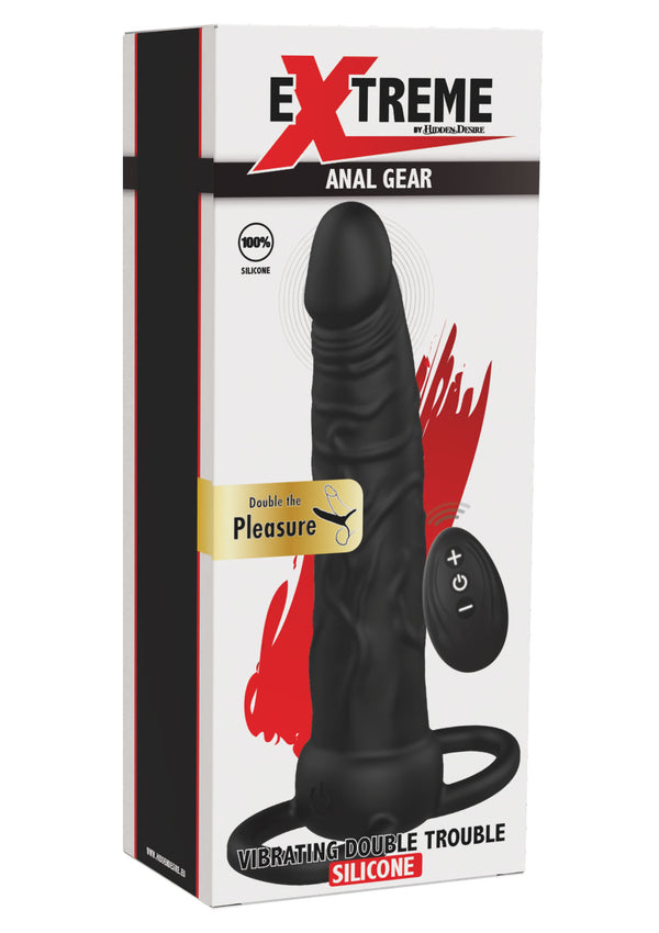 Bestel: Vibrating Double Trouble Anal Penetrator by Hidden Desire Extreme - bij Happytoys.nl, happytoys.be, Happytoys.ae: erotische sex webshop | liever Happy dan Easy ⭐⭐⭐⭐⭐