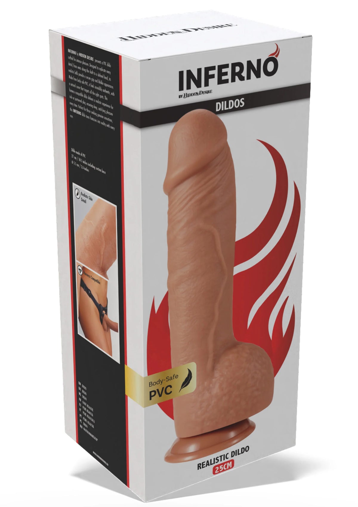 Bestel: Realistic Dildo PVC 25 cm by Hidden Desire - bij Happytoys.nl, happytoys.be, Happytoys.ae: erotische sex webshop | liever Happy dan Easy âââââ
