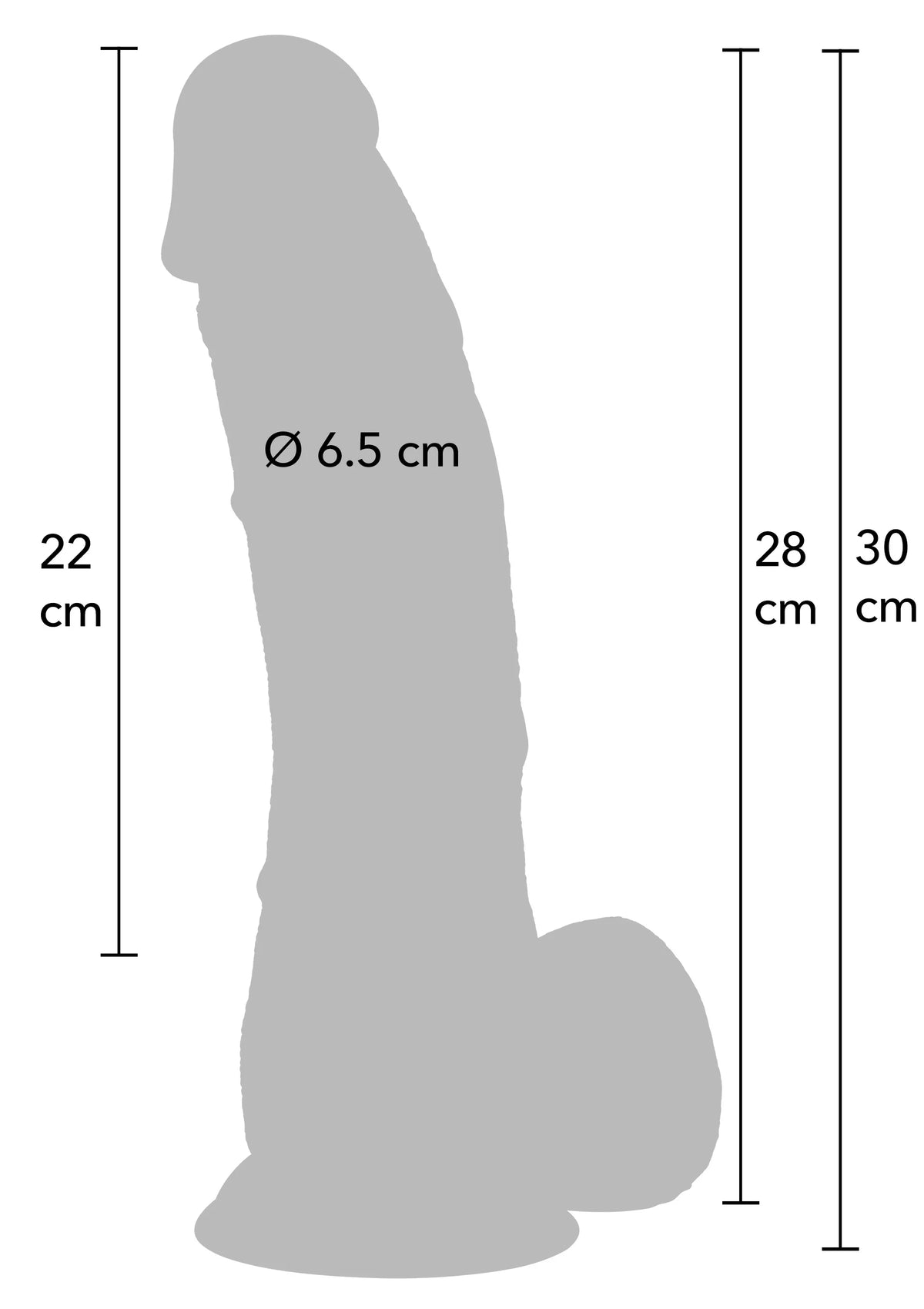 Bestel: Realistic Dildo PVC 28 cm by Hidden Desire - bij Happytoys.nl, happytoys.be, Happytoys.ae: erotische sex webshop | liever Happy dan Easy ⭐⭐⭐⭐⭐