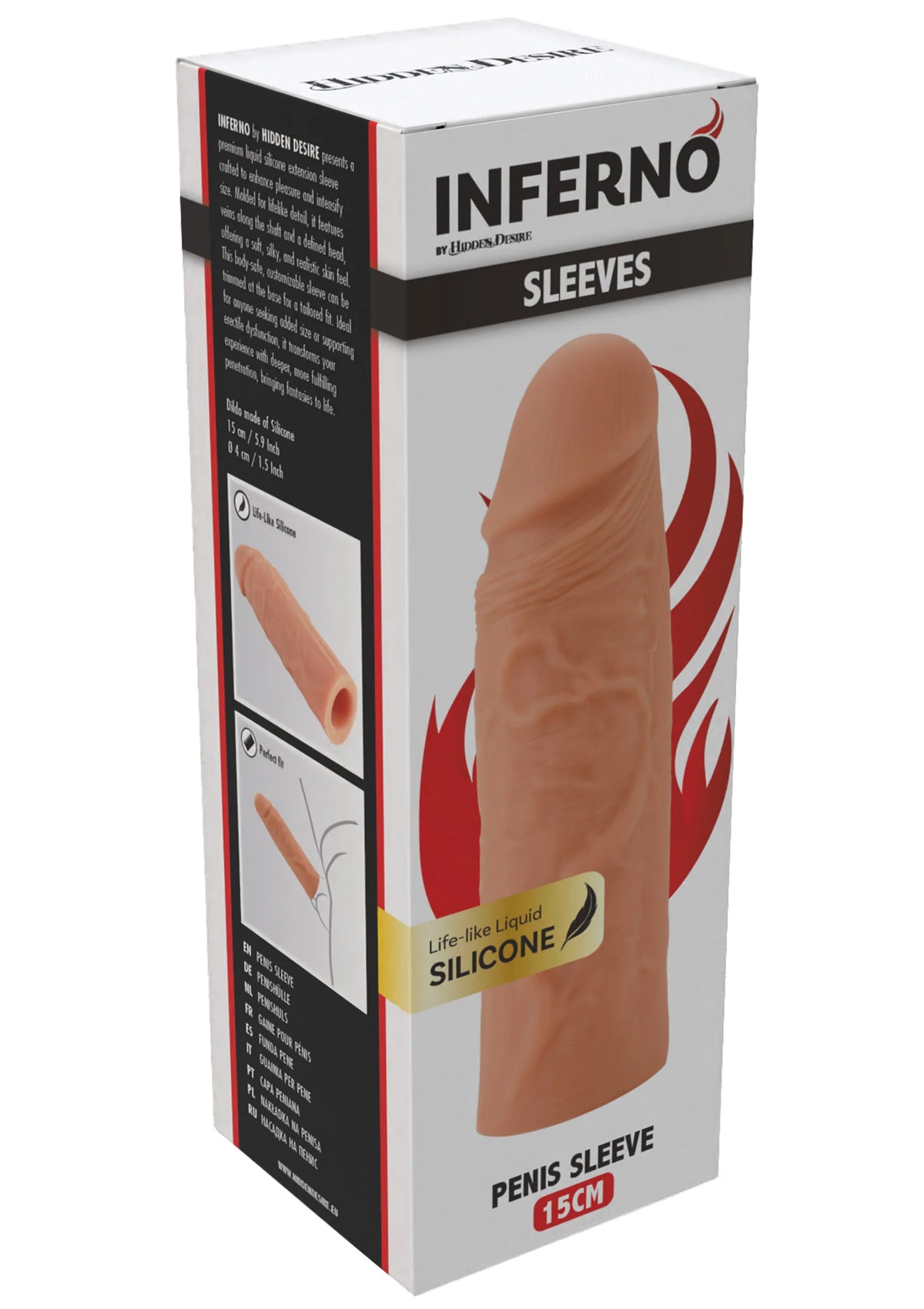 Bestel: Penis Sleeve Liquid Silicone 15 cm by Hidden Desire - bij Happytoys.nl, happytoys.be, Happytoys.ae: erotische sex webshop | liever Happy dan Easy ⭐⭐⭐⭐⭐