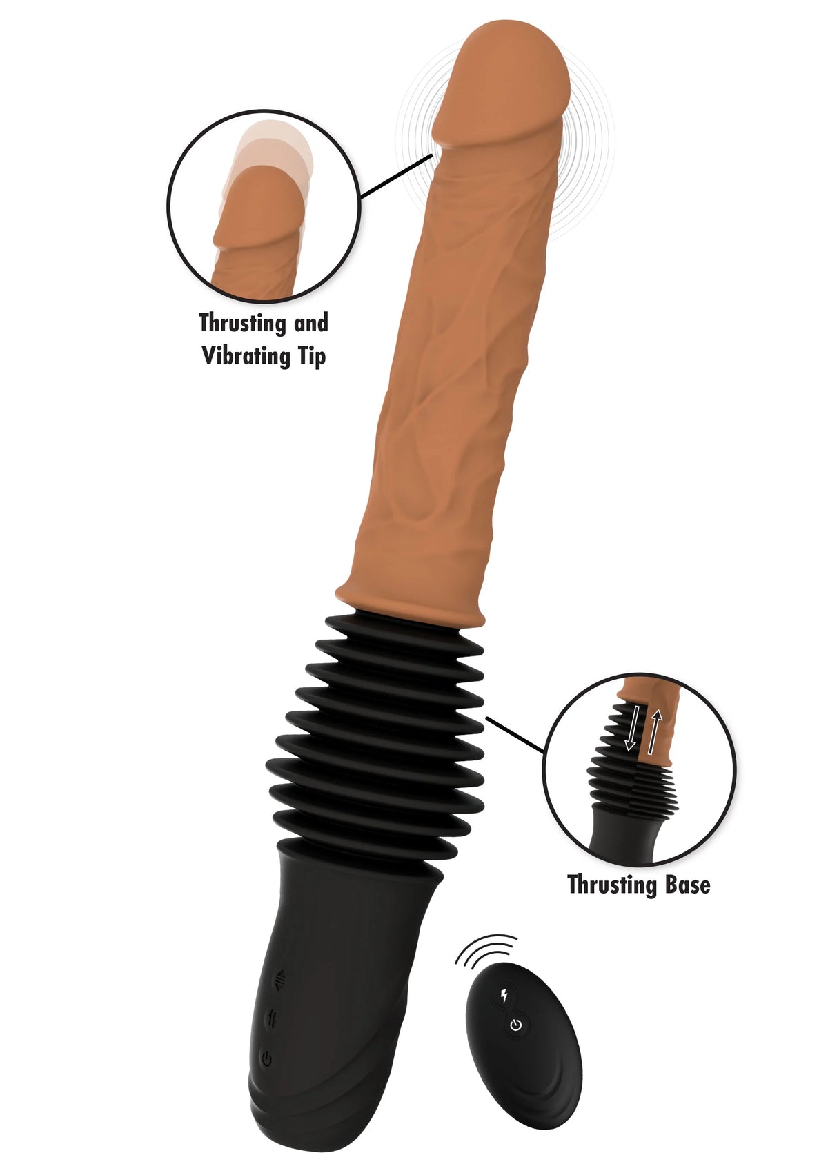Bestel: Realistic Double Thrusting Vibrator by Hidden Desire Inferno - bij Happytoys.nl, happytoys.be, Happytoys.ae: erotische sex webshop | liever Happy dan Easy âââââ - Default Title - 20791 - SKIN