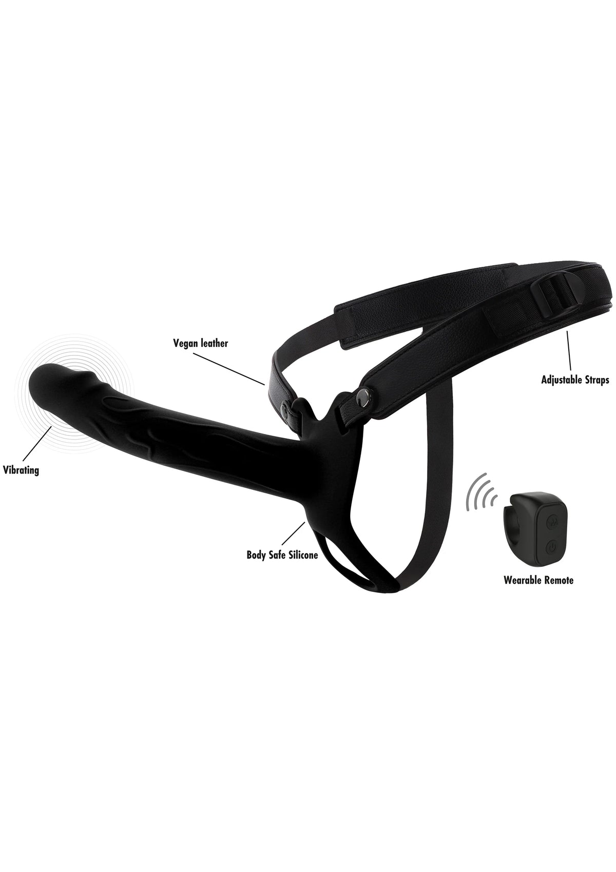 Bestel: Hollow Penis Strapon Vibrating 20cm Black by Hidden Desire - bij Happytoys.nl, happytoys.be, Happytoys.ae: erotische sex webshop | liever Happy dan Easy ⭐⭐⭐⭐⭐
