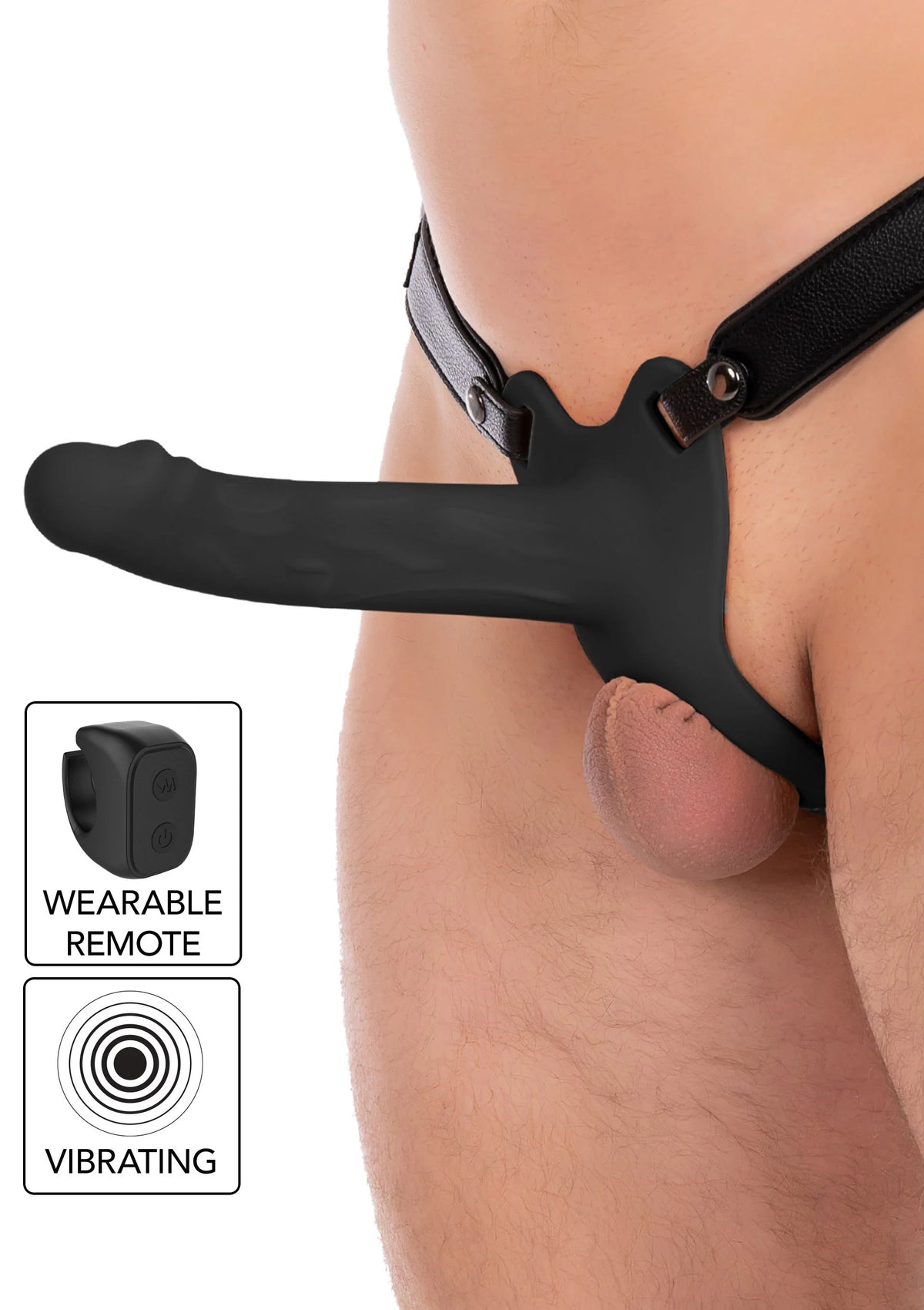 Bestel: Hollow Penis Strapon Vibrating 20cm Black by Hidden Desire - bij Happytoys.nl, happytoys.be, Happytoys.ae: erotische sex webshop | liever Happy dan Easy ⭐⭐⭐⭐⭐ - Default Title - 20862 - BLACK