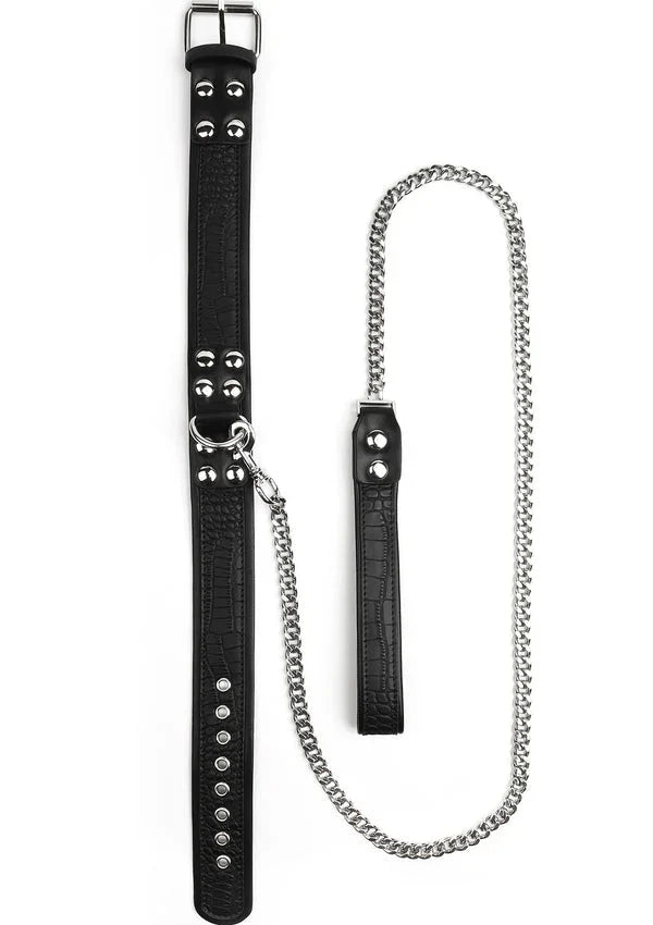 Bestel: Croc - Embossed Collar & Leash by Feros Avanza - bij Happytoys.nl, happytoys.be, Happytoys.ae: erotische sex webshop | liever Happy dan Easy âââââ