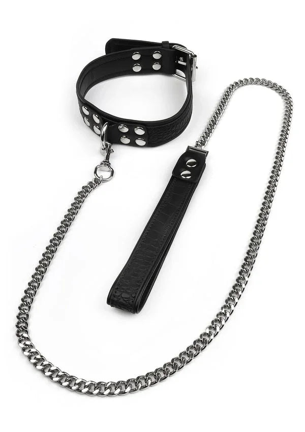 Bestel: Croc - Embossed Collar & Leash by Feros Avanza - bij Happytoys.nl, happytoys.be, Happytoys.ae: erotische sex webshop | liever Happy dan Easy âââââ