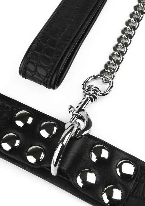 Bestel: Croc - Embossed Collar & Leash by Feros Avanza - bij Happytoys.nl, happytoys.be, Happytoys.ae: erotische sex webshop | liever Happy dan Easy âââââ