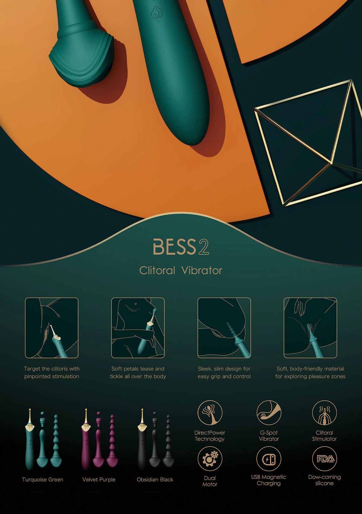 Bestel: Bess 2 Clitoral Vibrator by Zalo - bij Happytoys.nl, happytoys.be, Happytoys.ae: erotische sex webshop | liever Happy dan Easy ⭐⭐⭐⭐⭐