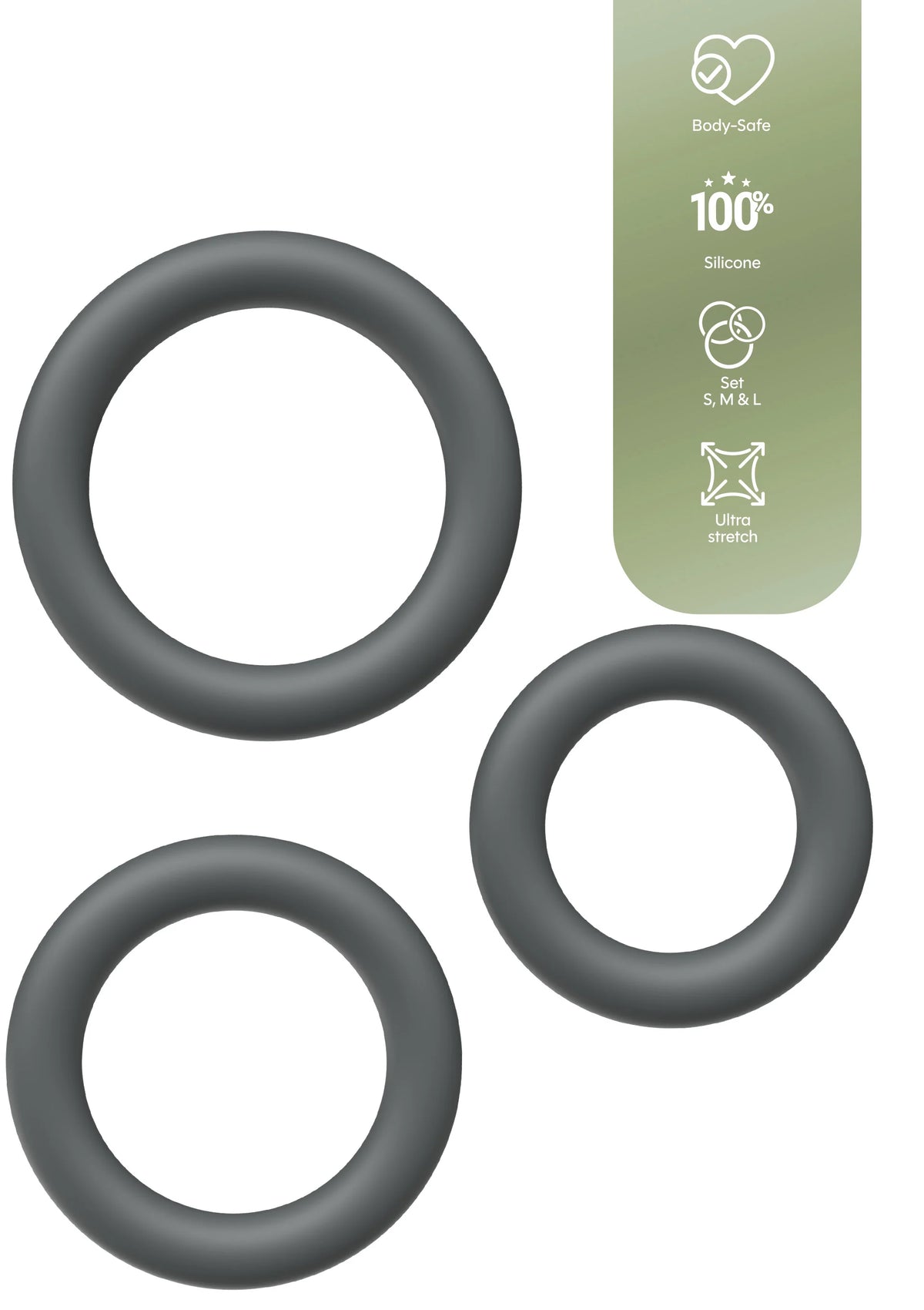Bestel: Cock Ring Set 3pcs by Playhouse - bij Happytoys.nl, happytoys.be, Happytoys.ae: erotische sex webshop | liever Happy dan Easy âââââ