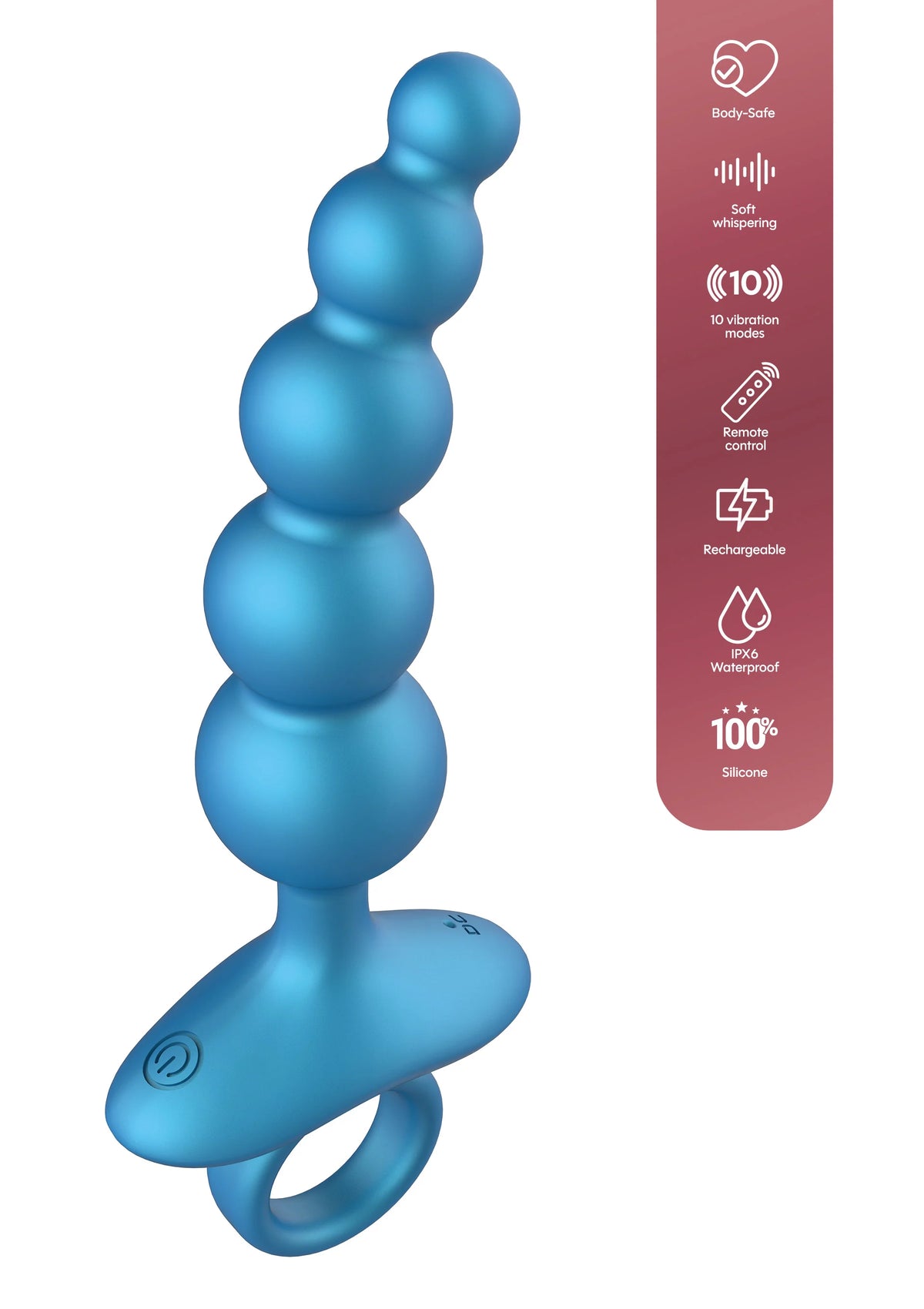 Bestel: 5 Balls Anal Plug Vibrating + Remote by Playhouse - bij Happytoys.nl, happytoys.be, Happytoys.ae: erotische sex webshop | liever Happy dan Easy ⭐⭐⭐⭐⭐