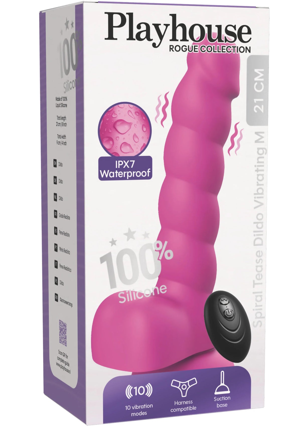 Bestel: Spiral Tease Vibrating Dildo Silicone M by Playhouse Rogue - vibrators bij Happytoys.nl, happytoys.be, Happytoys.ae: erotische sex webshop | liever Happy dan Easy âââââ